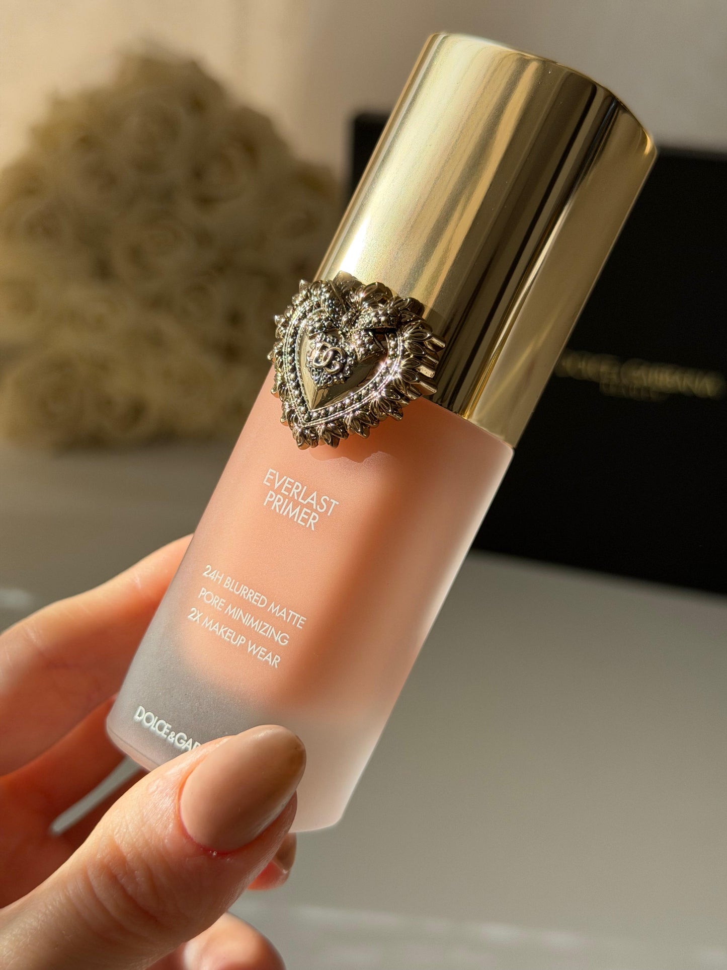 DOLCE&GABBANA Everlast Primer 24H Blurred Matte Pore Minimizing 2X Makeup Wear Translucent - Brightening Apricot Tone