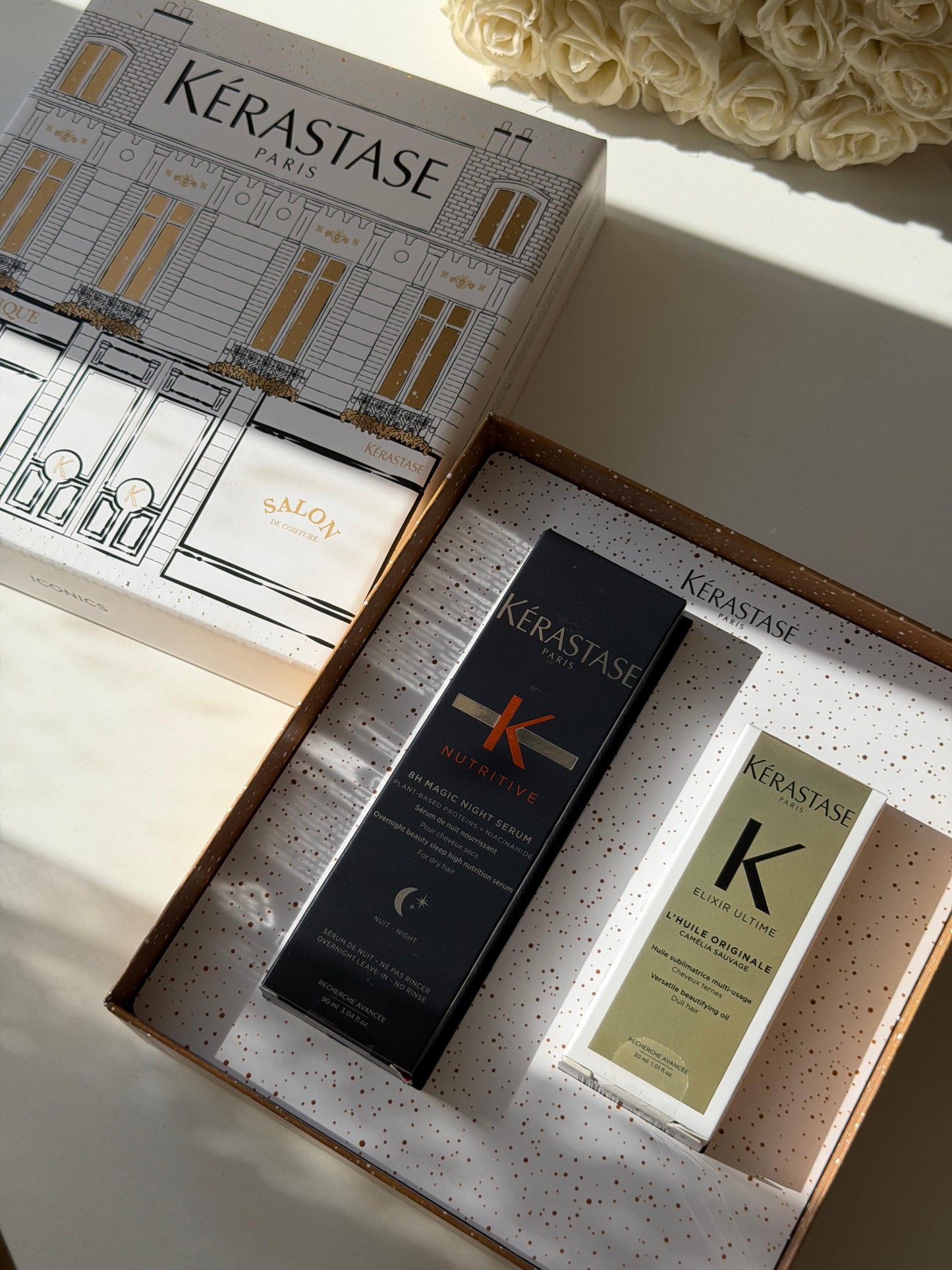 KÉRASTASE 
Elixir Ultime And Nutritive 8H Magic Night Serum Duo Set