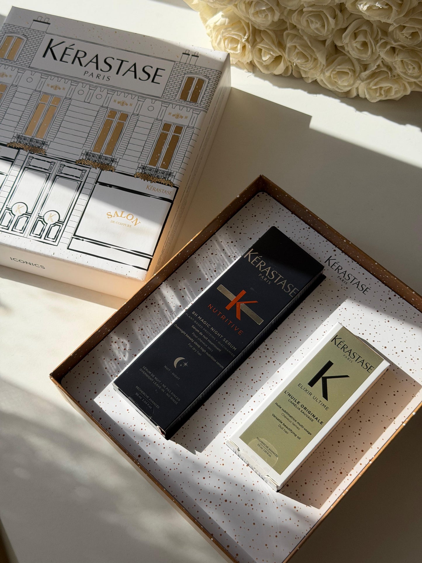 KÉRASTASE 
Elixir Ultime And Nutritive 8H Magic Night Serum Duo Set