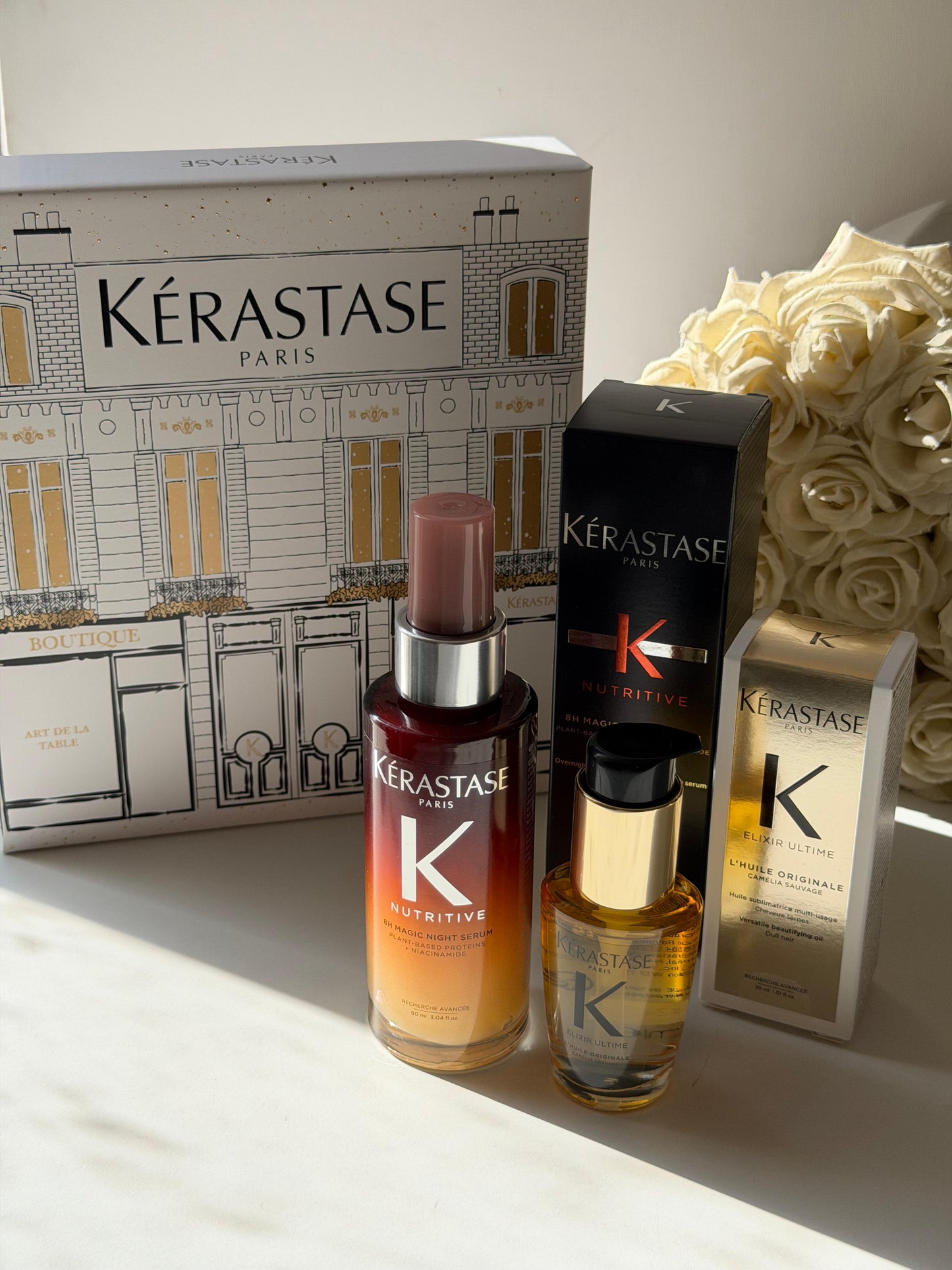 KÉRASTASE 
Elixir Ultime And Nutritive 8H Magic Night Serum Duo Set