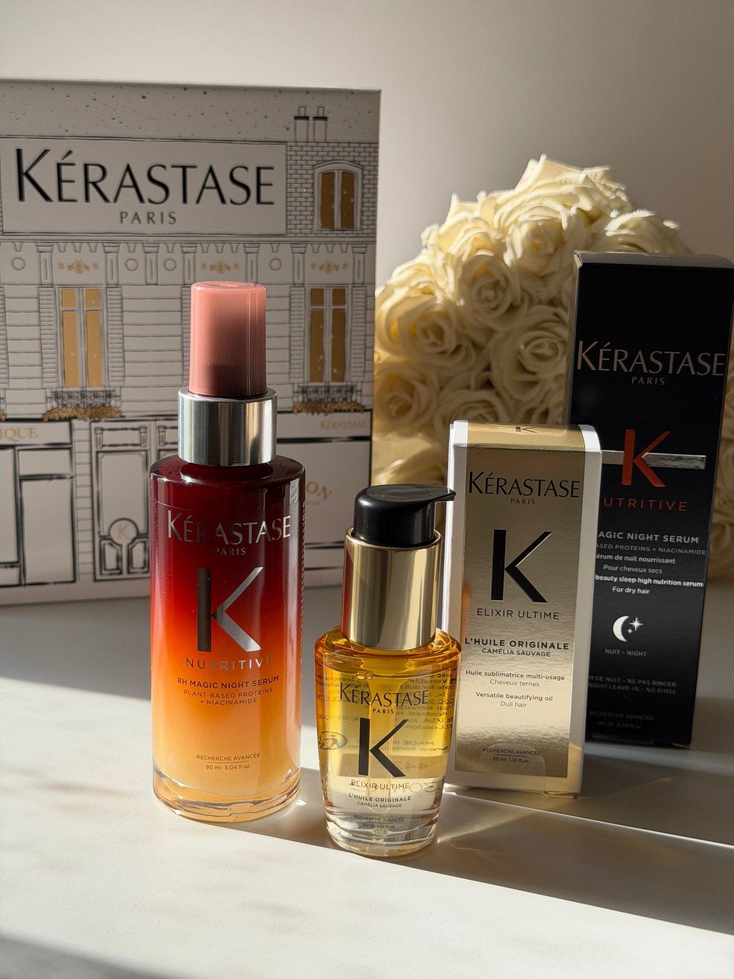 KÉRASTASE 
Elixir Ultime And Nutritive 8H Magic Night Serum Duo Set