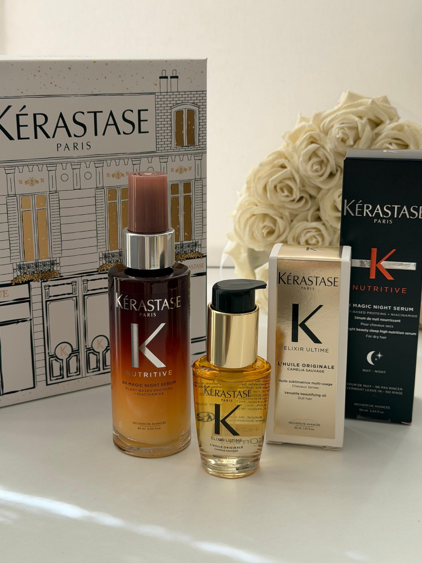 KÉRASTASE 
Elixir Ultime And Nutritive 8H Magic Night Serum Duo Set