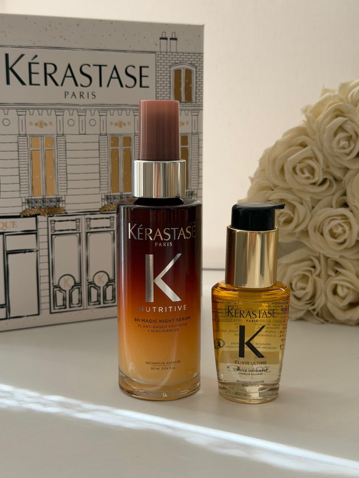 KÉRASTASE 
Elixir Ultime And Nutritive 8H Magic Night Serum Duo Set