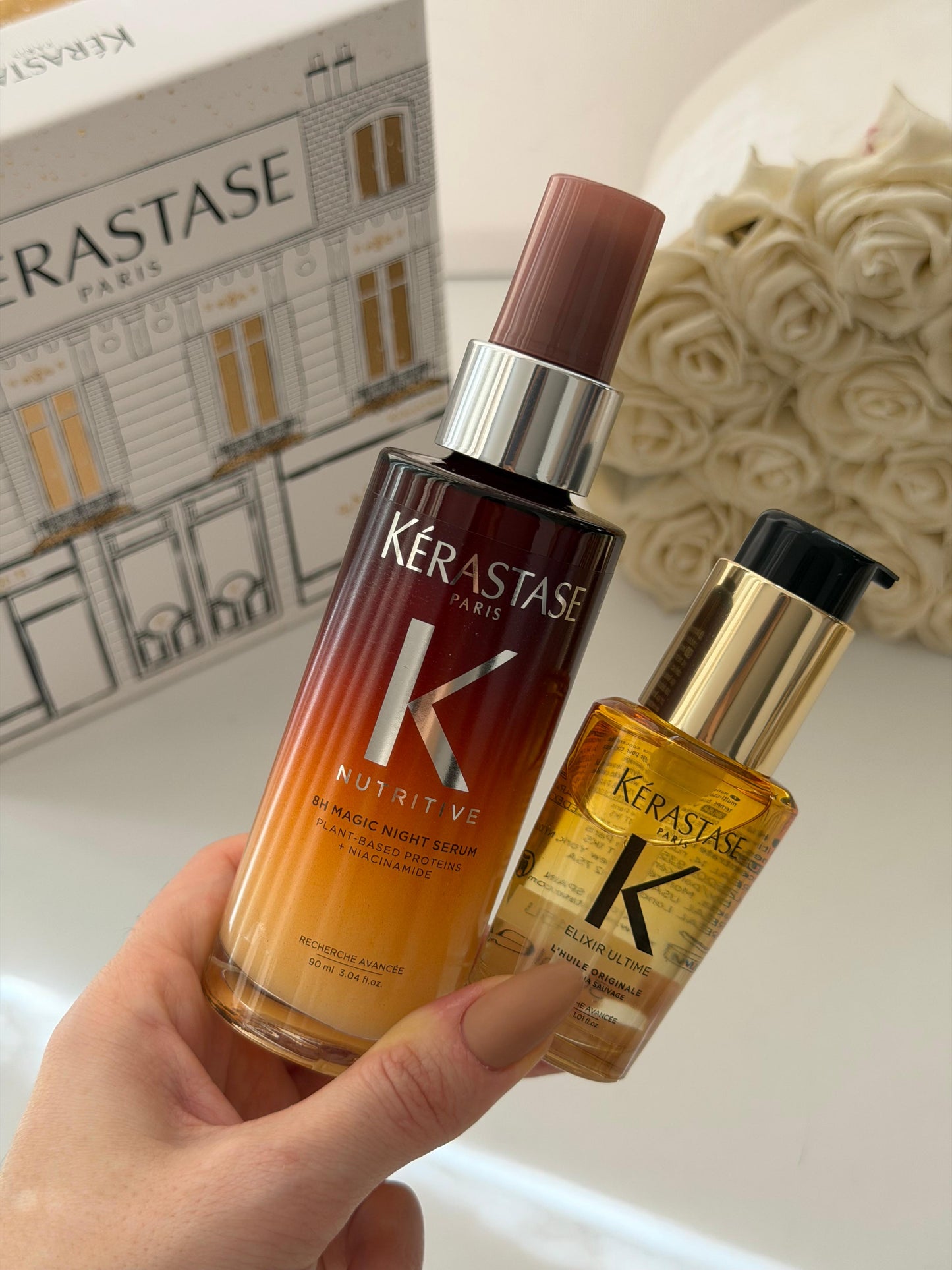 KÉRASTASE 
Elixir Ultime And Nutritive 8H Magic Night Serum Duo Set
