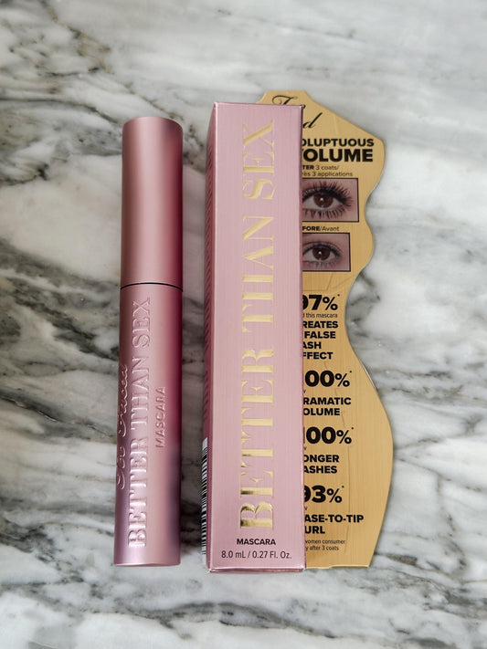 TOO FACED Better Than Sex Volumizing Mascara
Dramatic Volume & Longer Lashes