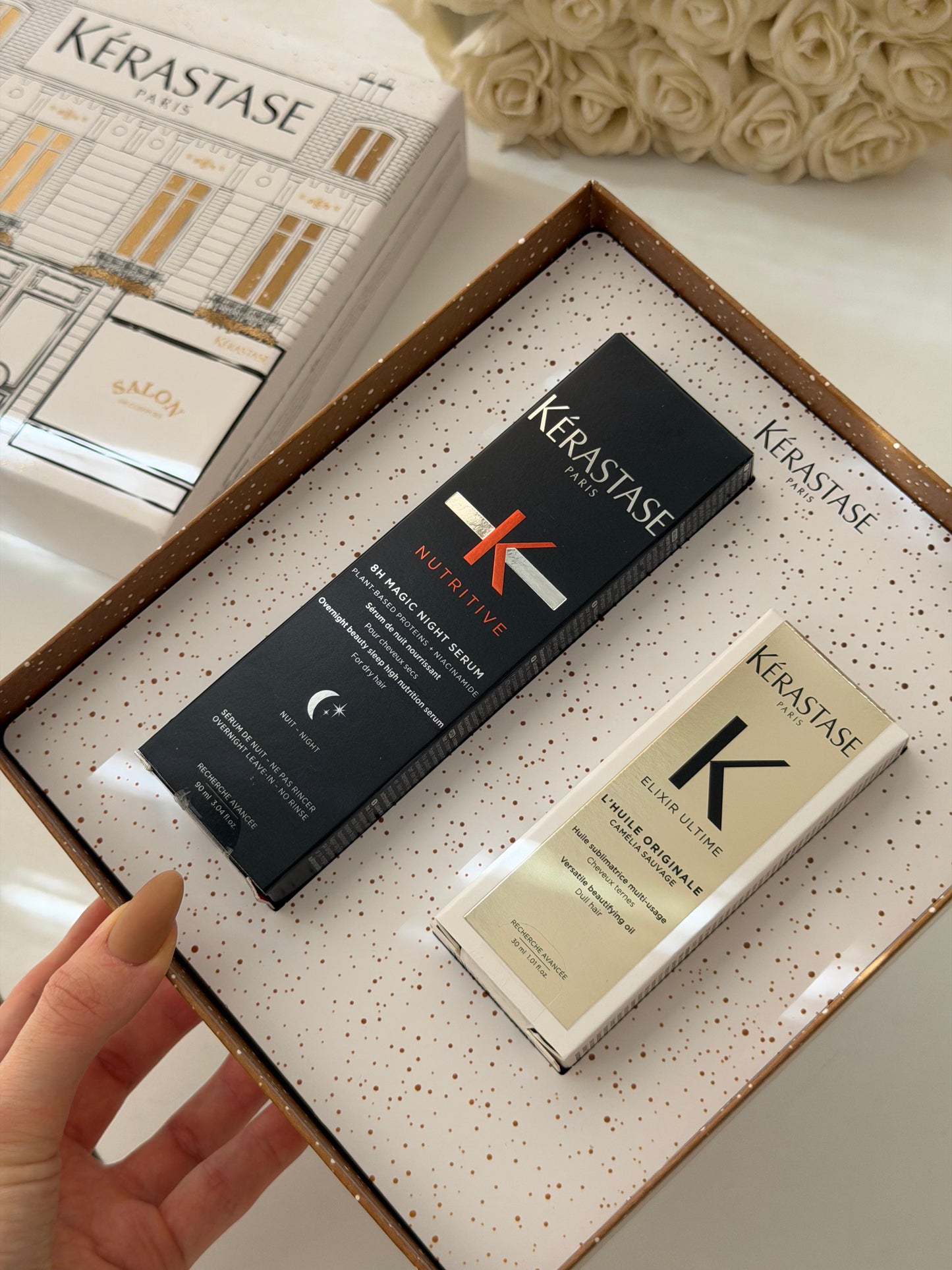 KÉRASTASE 
Elixir Ultime And Nutritive 8H Magic Night Serum Duo Set