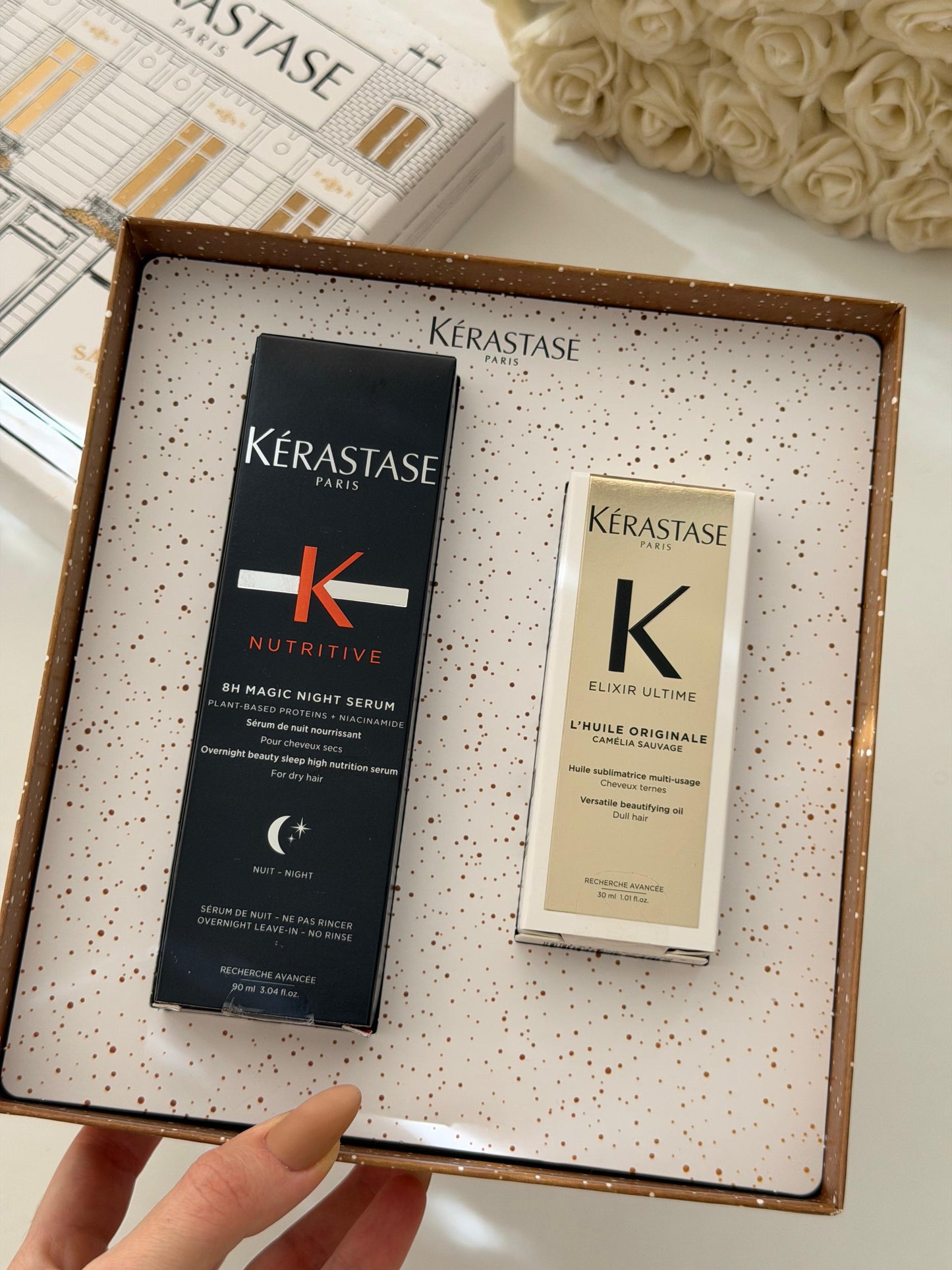KÉRASTASE 
Elixir Ultime And Nutritive 8H Magic Night Serum Duo Set