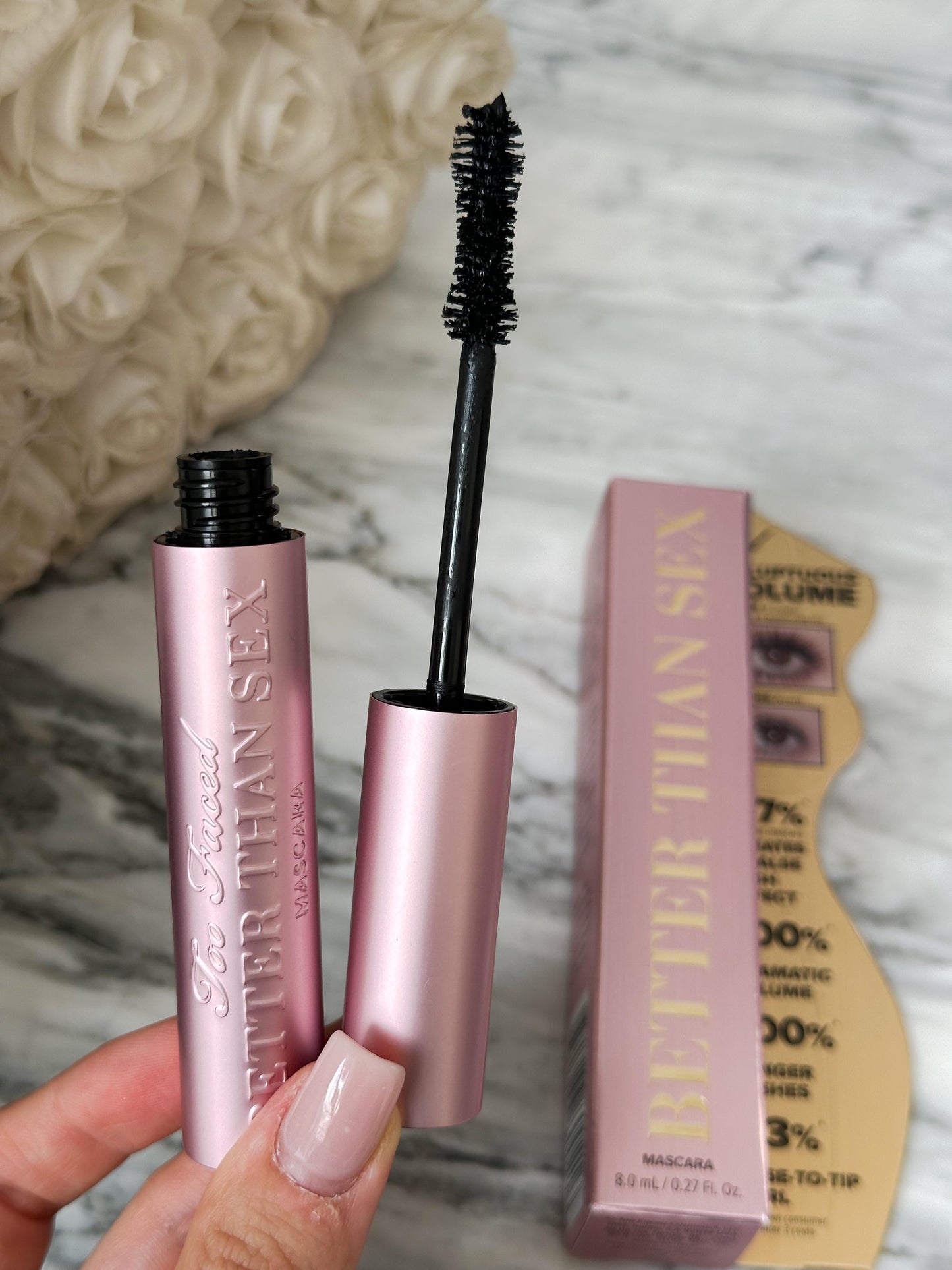 TOO FACED Better Than Sex Volumizing Mascara
Dramatic Volume & Longer Lashes