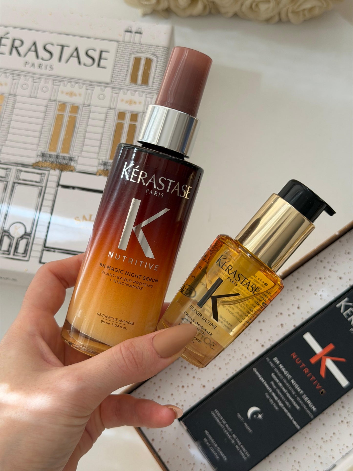 KÉRASTASE 
Elixir Ultime And Nutritive 8H Magic Night Serum Duo Set
