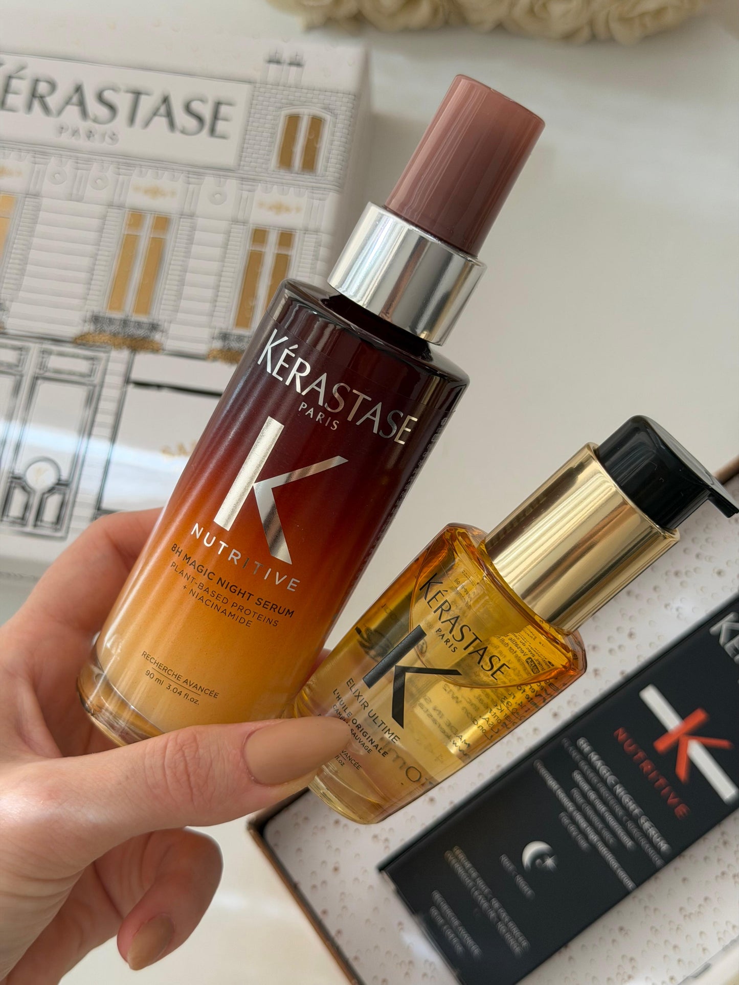KÉRASTASE 
Elixir Ultime And Nutritive 8H Magic Night Serum Duo Set