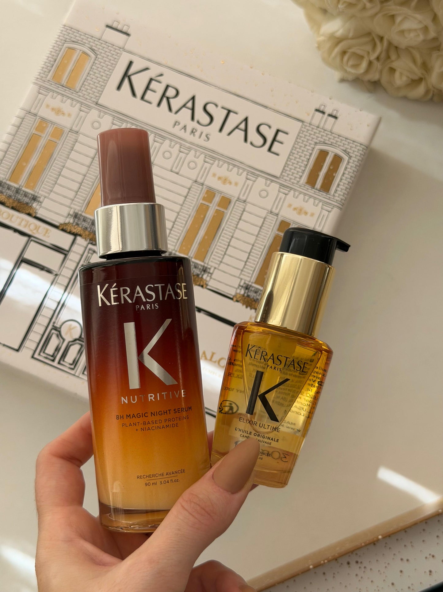 KÉRASTASE 
Elixir Ultime And Nutritive 8H Magic Night Serum Duo Set