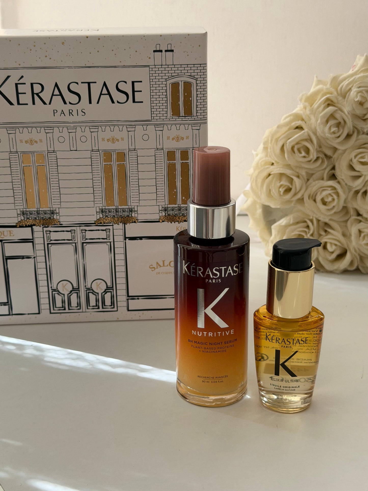 KÉRASTASE 
Elixir Ultime And Nutritive 8H Magic Night Serum Duo Set