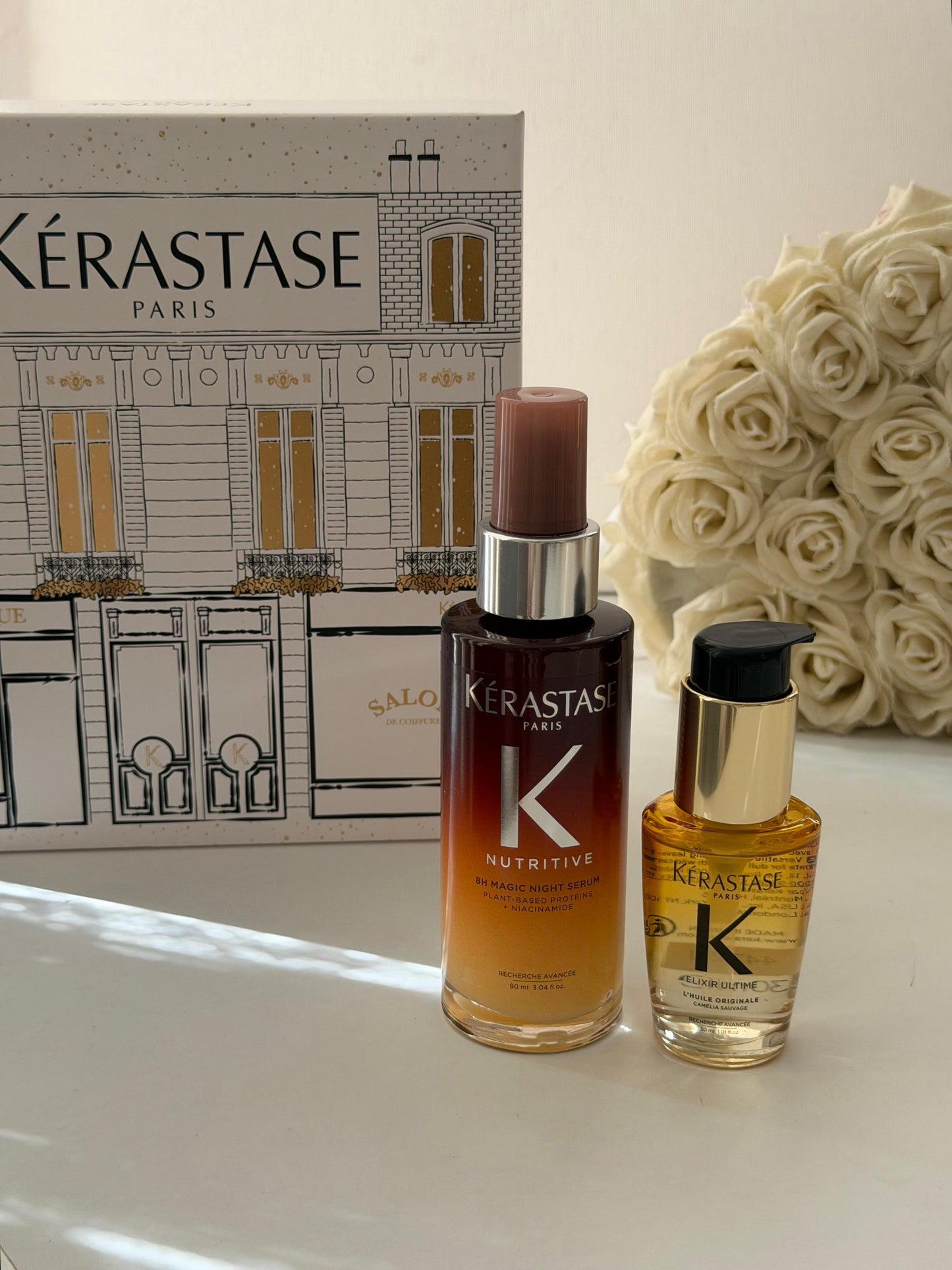 KÉRASTASE 
Elixir Ultime And Nutritive 8H Magic Night Serum Duo Set
