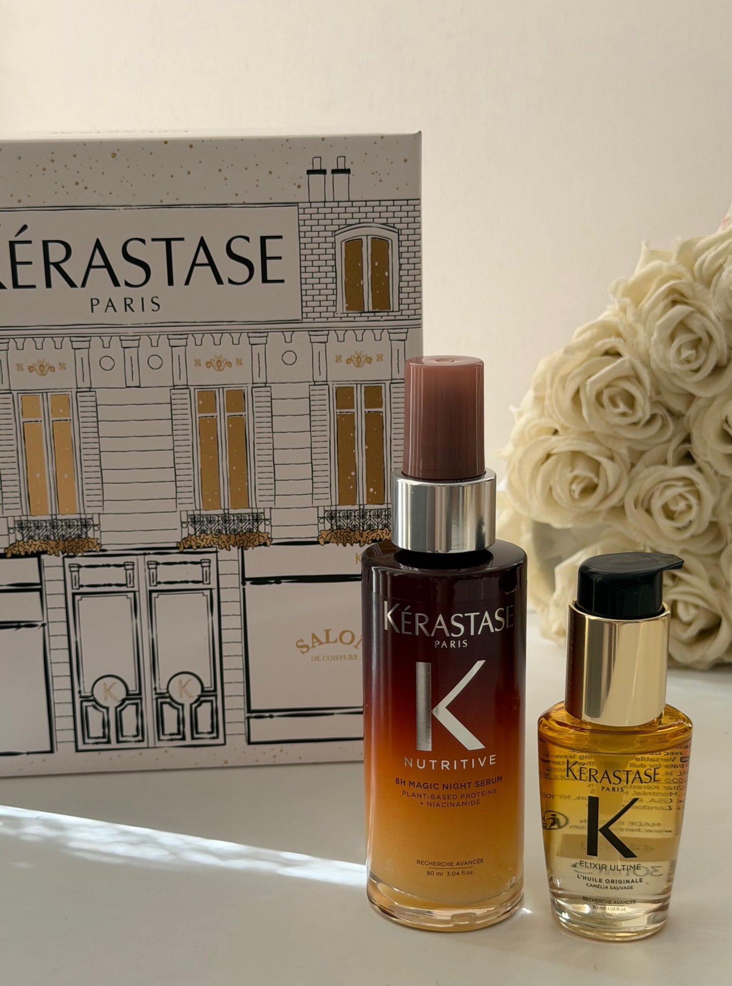 KÉRASTASE 
Elixir Ultime And Nutritive 8H Magic Night Serum Duo Set
