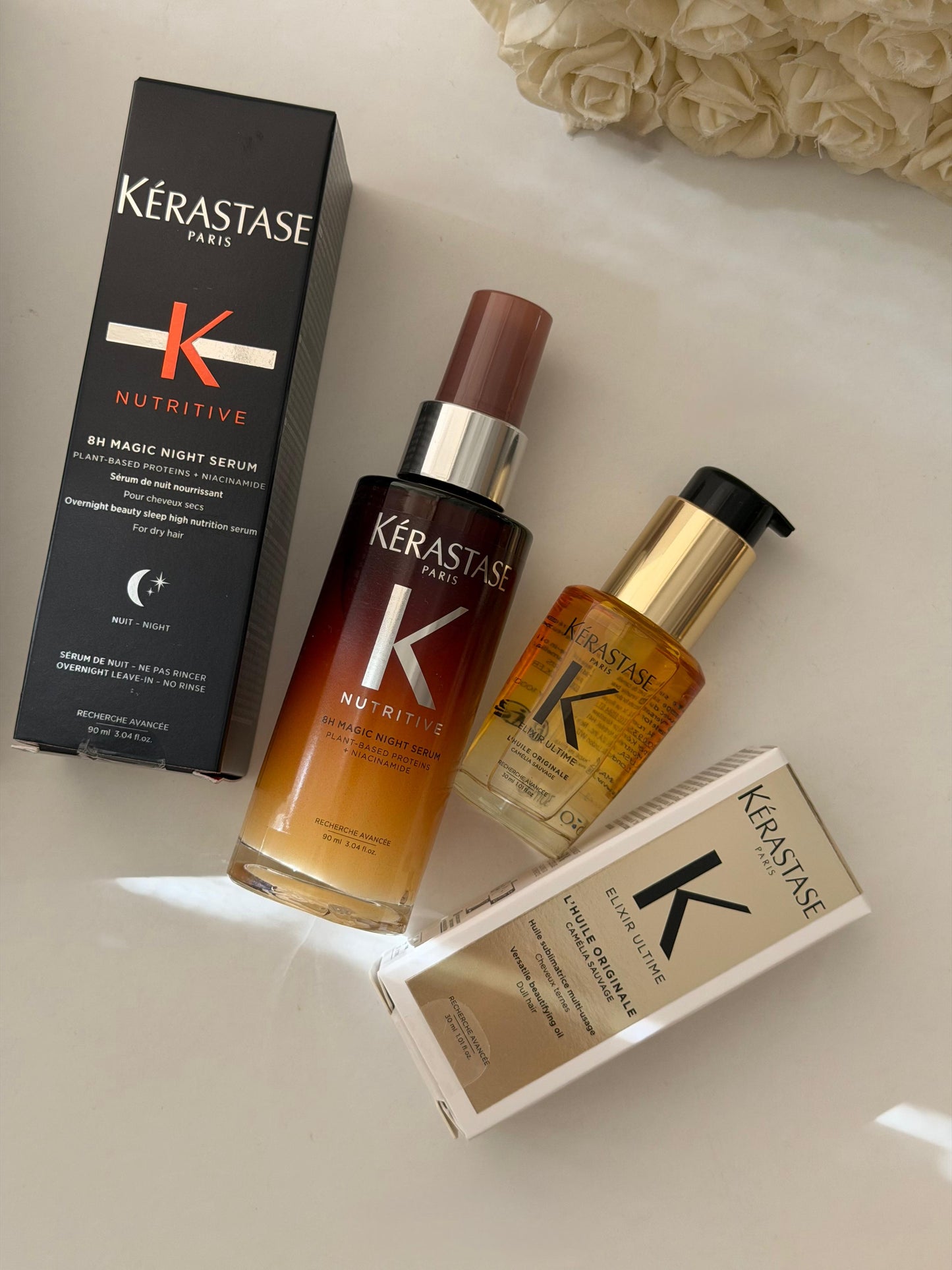 KÉRASTASE 
Elixir Ultime And Nutritive 8H Magic Night Serum Duo Set