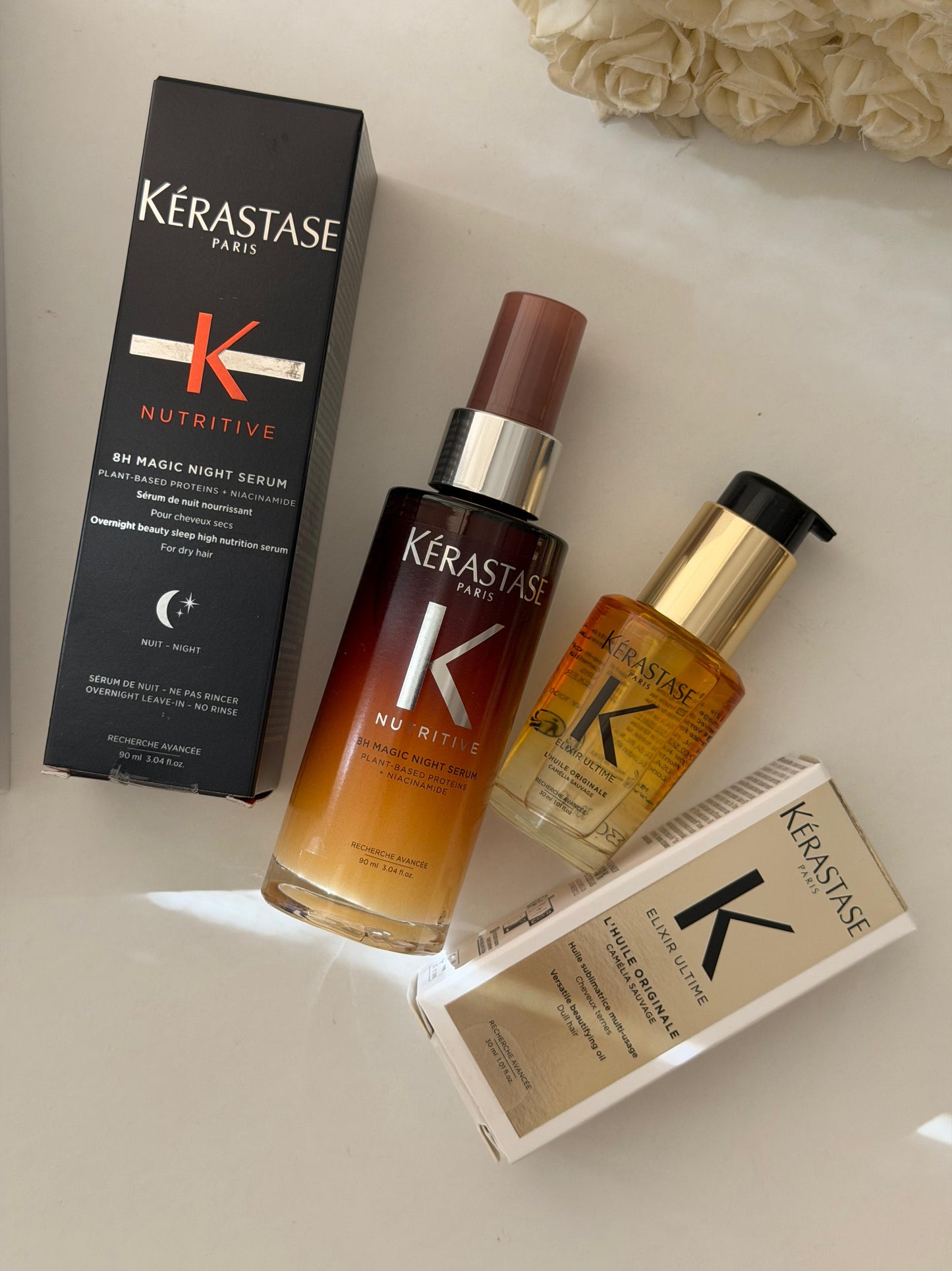 KÉRASTASE 
Elixir Ultime And Nutritive 8H Magic Night Serum Duo Set