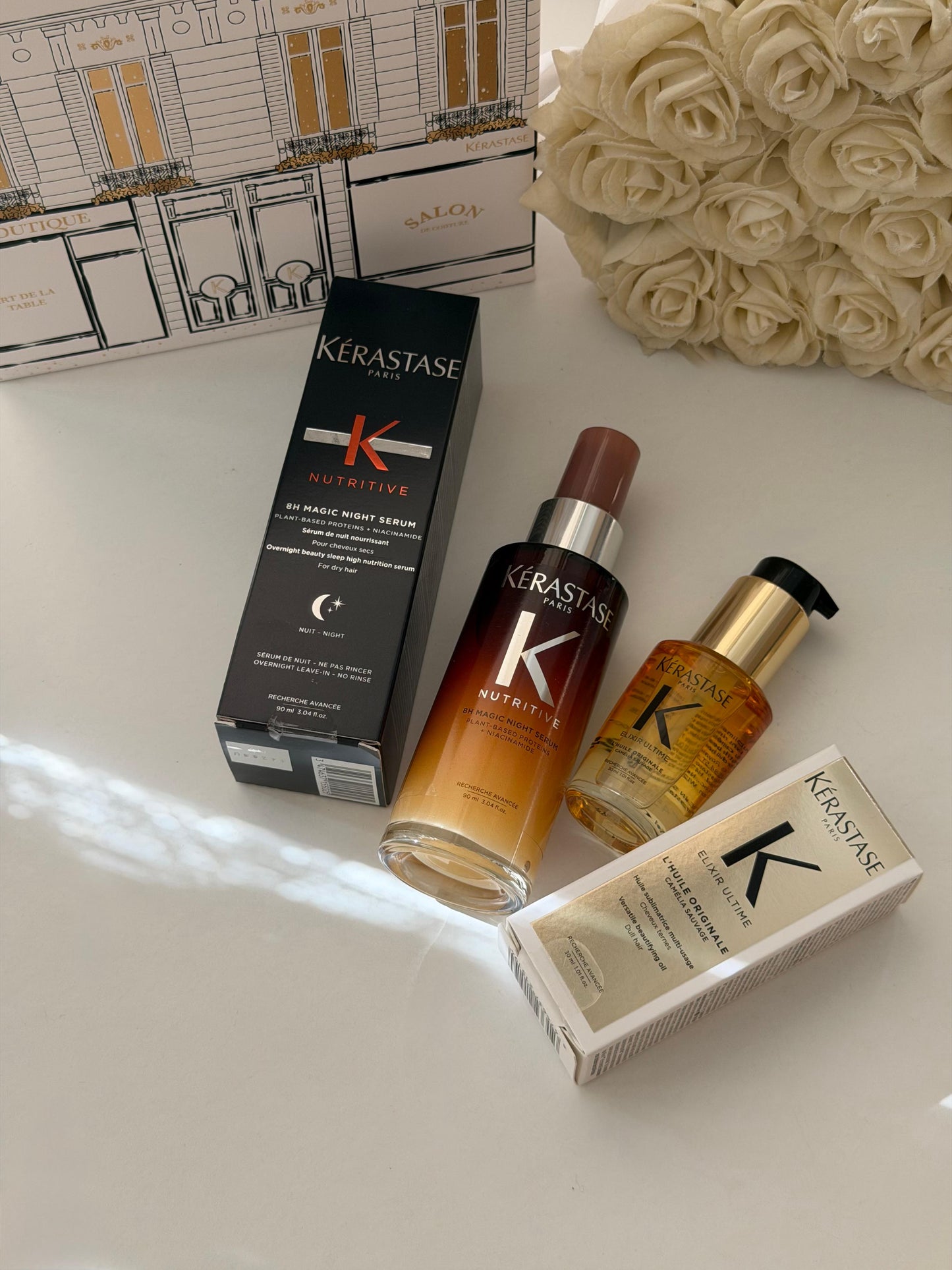 KÉRASTASE 
Elixir Ultime And Nutritive 8H Magic Night Serum Duo Set