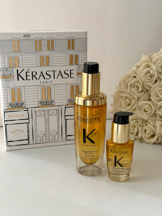 KÉRASTASE 
Elixir Ultime Oil Luxury Homme And Away Duo Set
