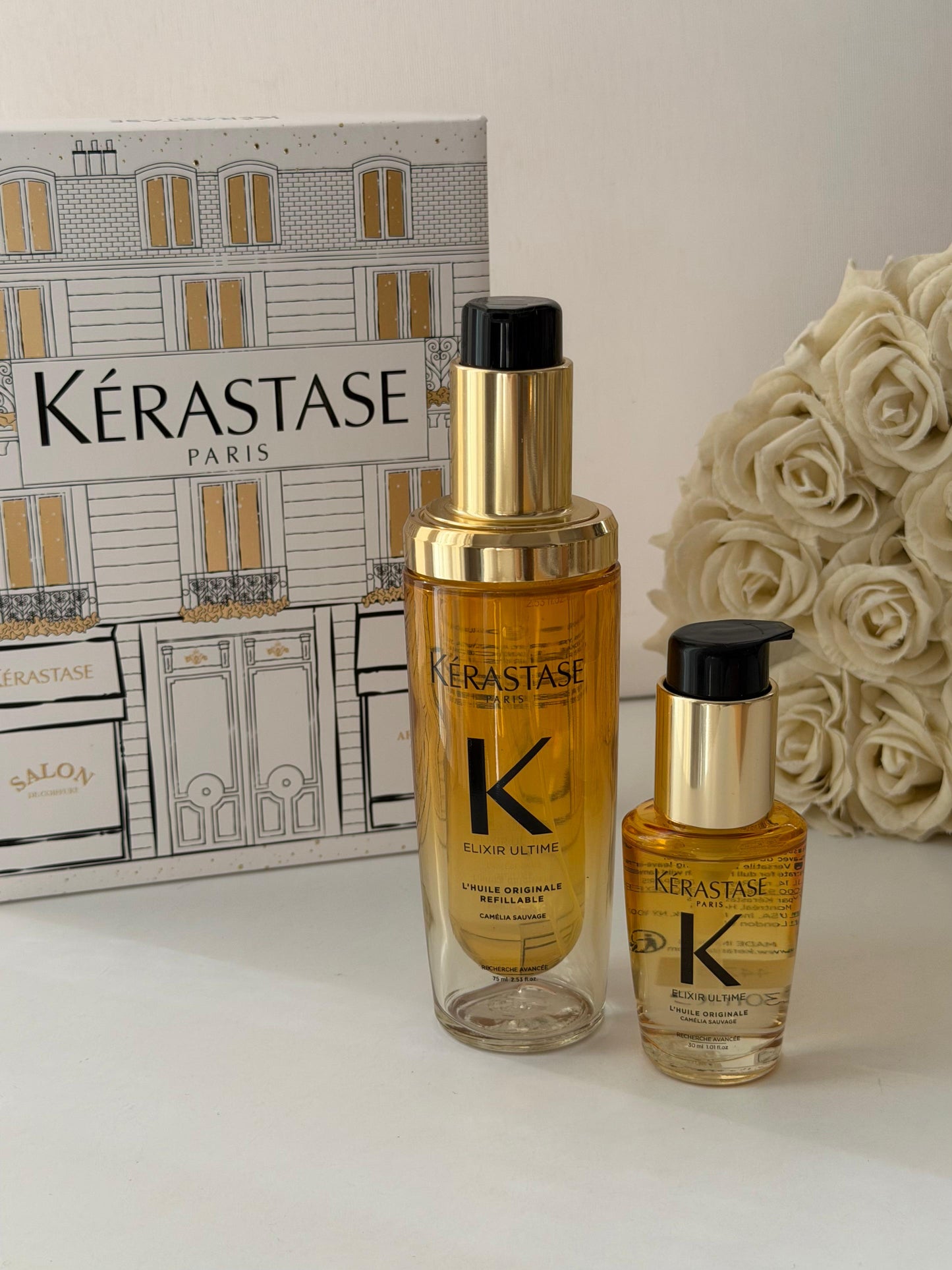KÉRASTASE 
Elixir Ultime Oil Luxury Homme And Away Duo Set