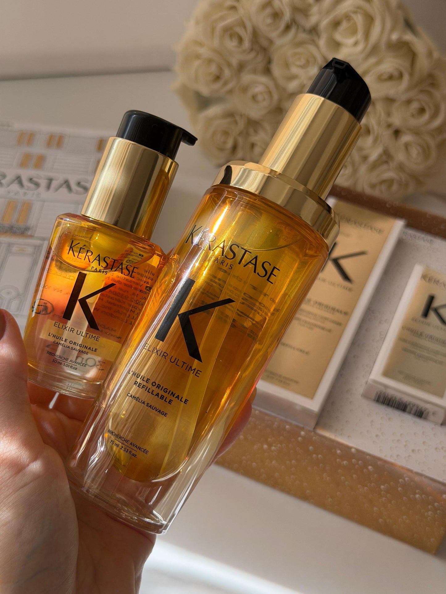 KÉRASTASE 
Elixir Ultime Oil Luxury Homme And Away Duo Set