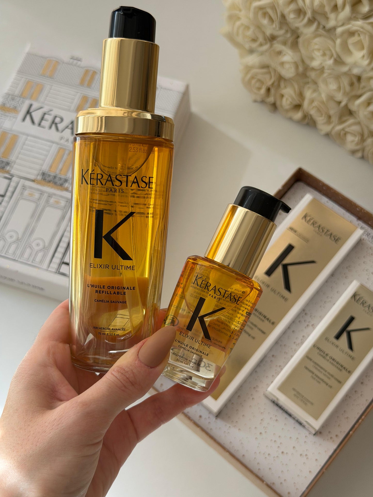 KÉRASTASE 
Elixir Ultime Oil Luxury Homme And Away Duo Set
