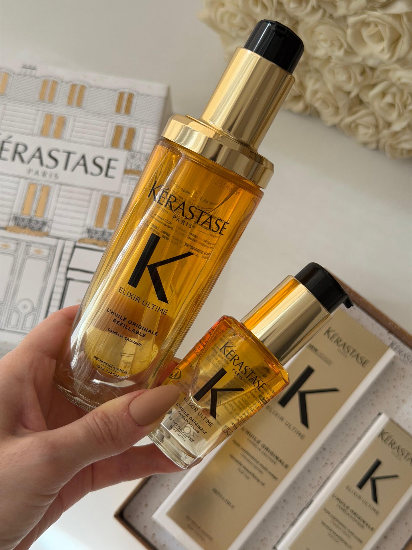KÉRASTASE 
Elixir Ultime Oil Luxury Homme And Away Duo Set