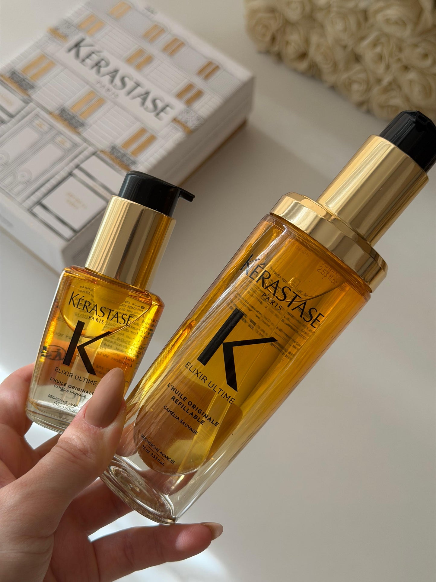 KÉRASTASE 
Elixir Ultime Oil Luxury Homme And Away Duo Set