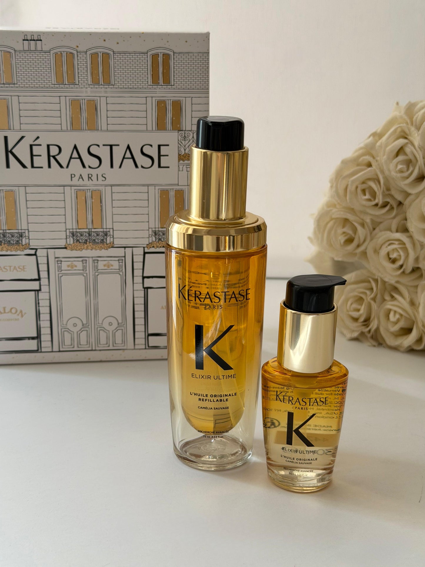 KÉRASTASE 
Elixir Ultime Oil Luxury Homme And Away Duo Set