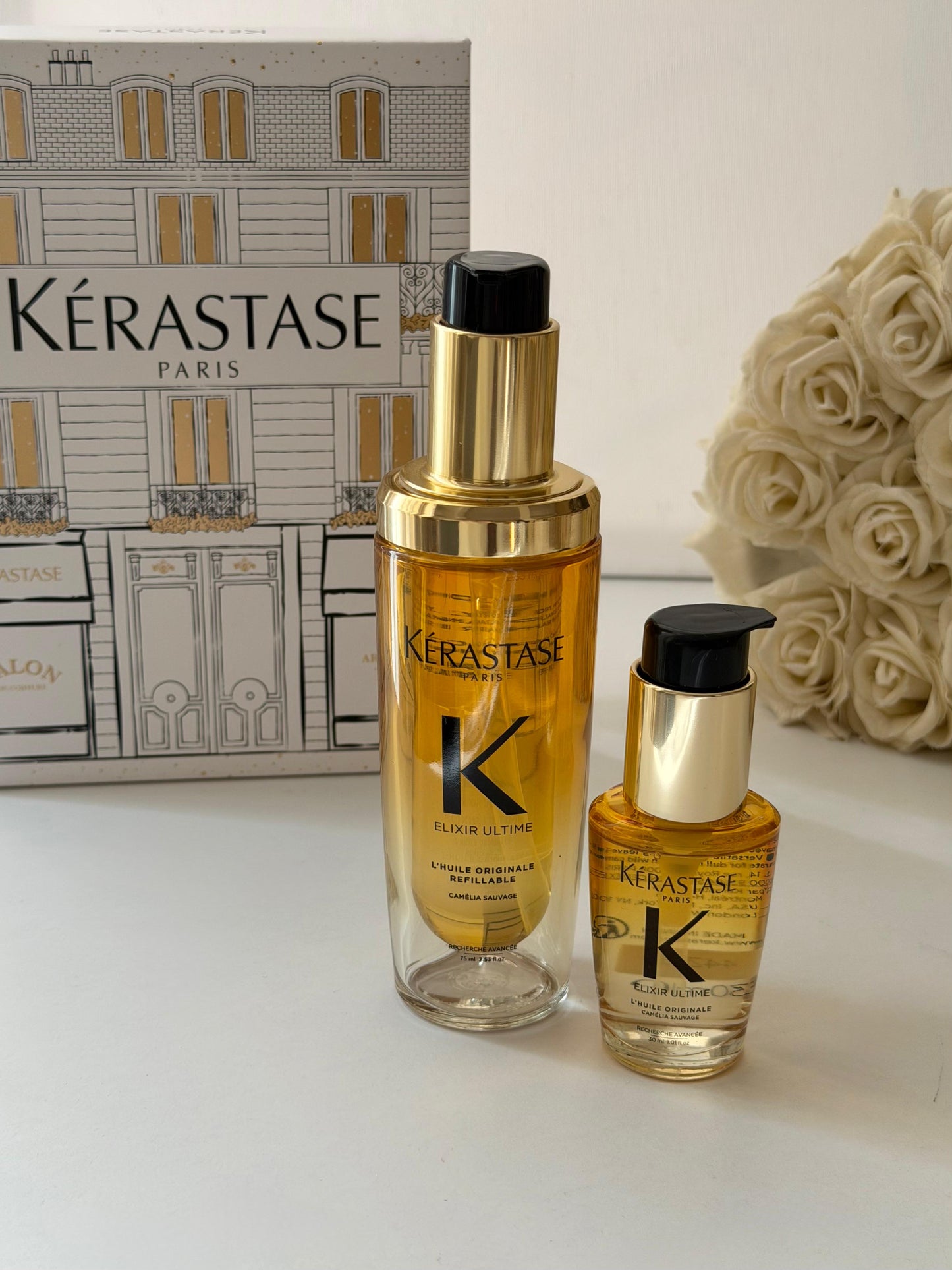 KÉRASTASE 
Elixir Ultime Oil Luxury Homme And Away Duo Set