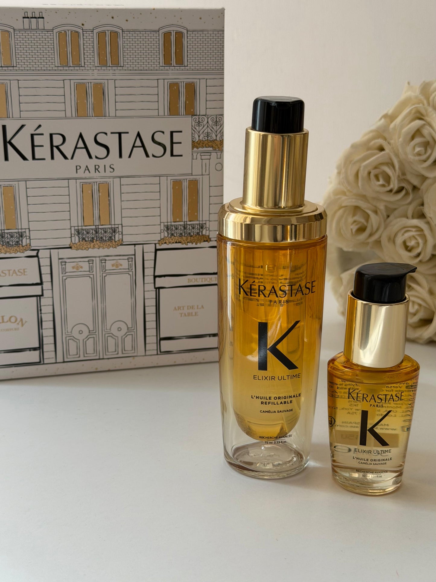 KÉRASTASE 
Elixir Ultime Oil Luxury Homme And Away Duo Set