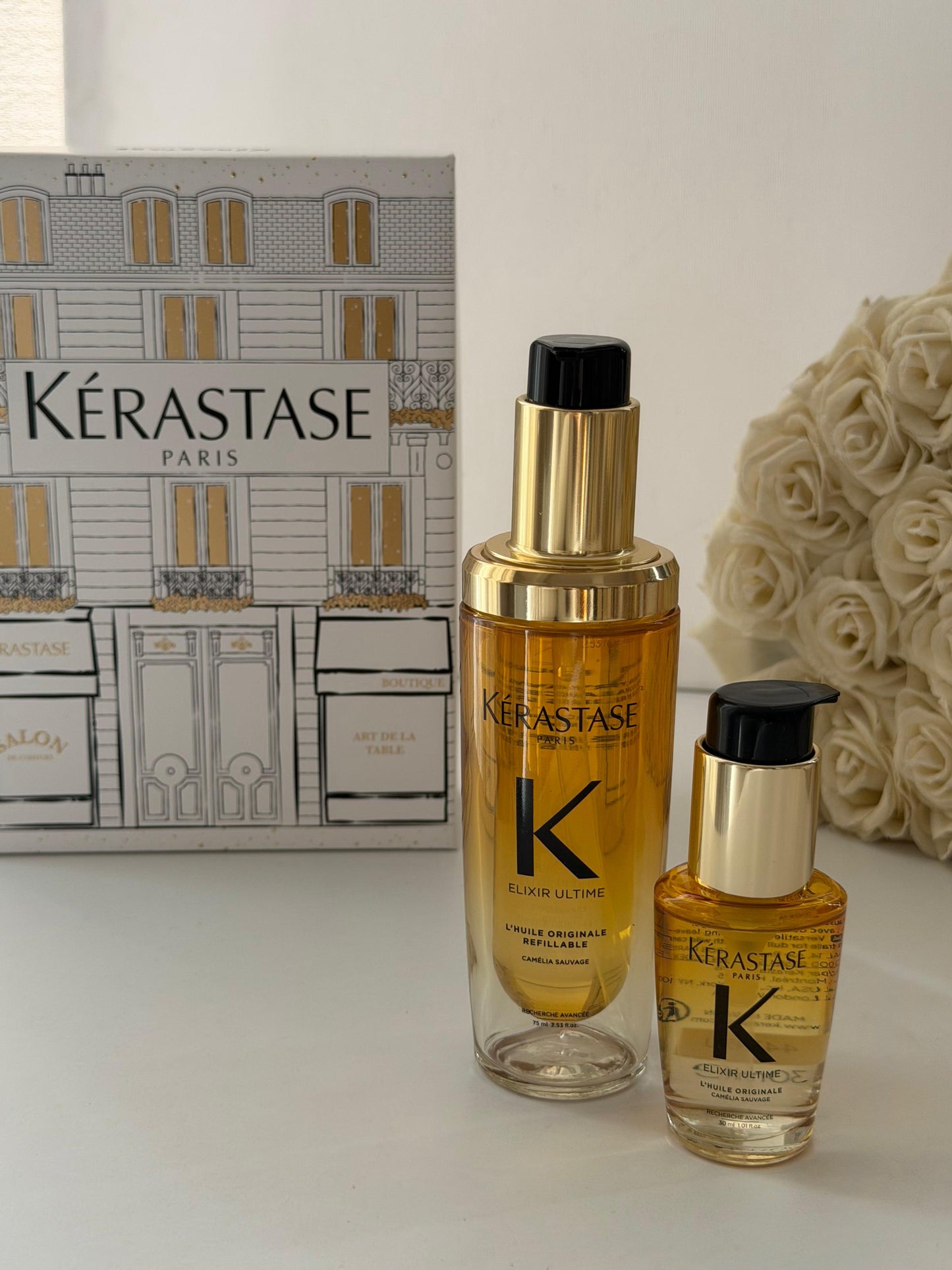 KÉRASTASE 
Elixir Ultime Oil Luxury Homme And Away Duo Set