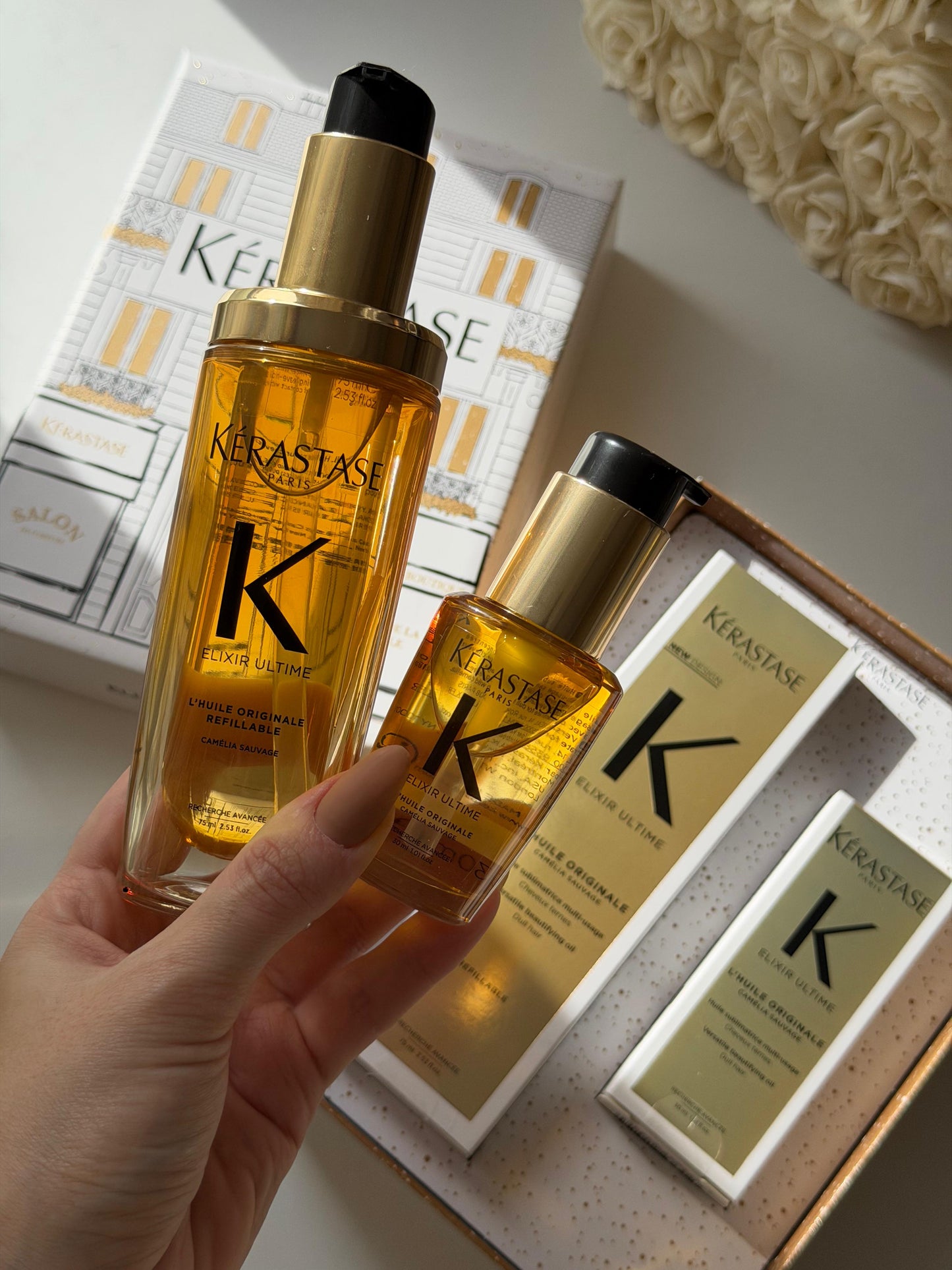KÉRASTASE 
Elixir Ultime Oil Luxury Homme And Away Duo Set