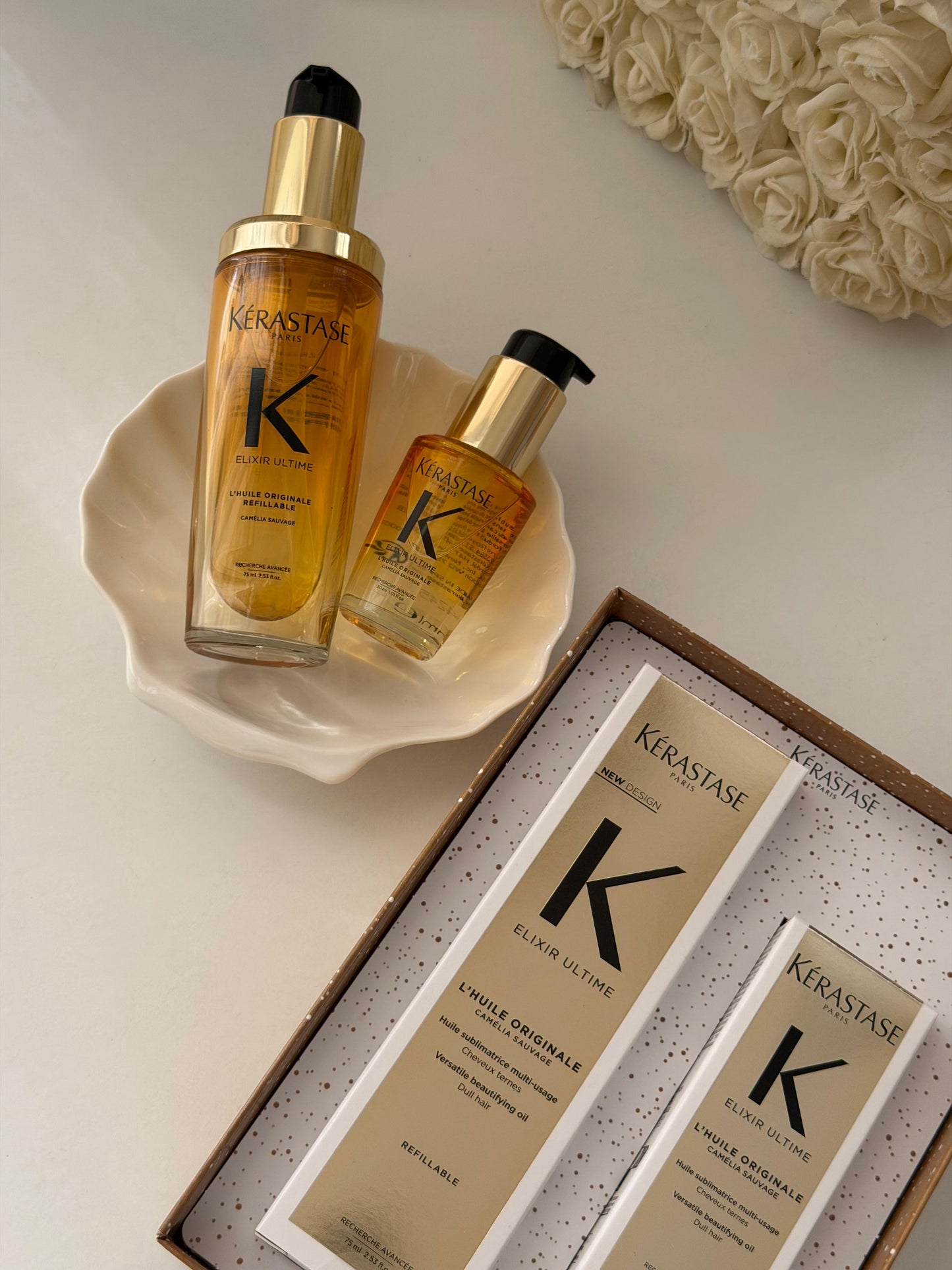 KÉRASTASE 
Elixir Ultime Oil Luxury Homme And Away Duo Set