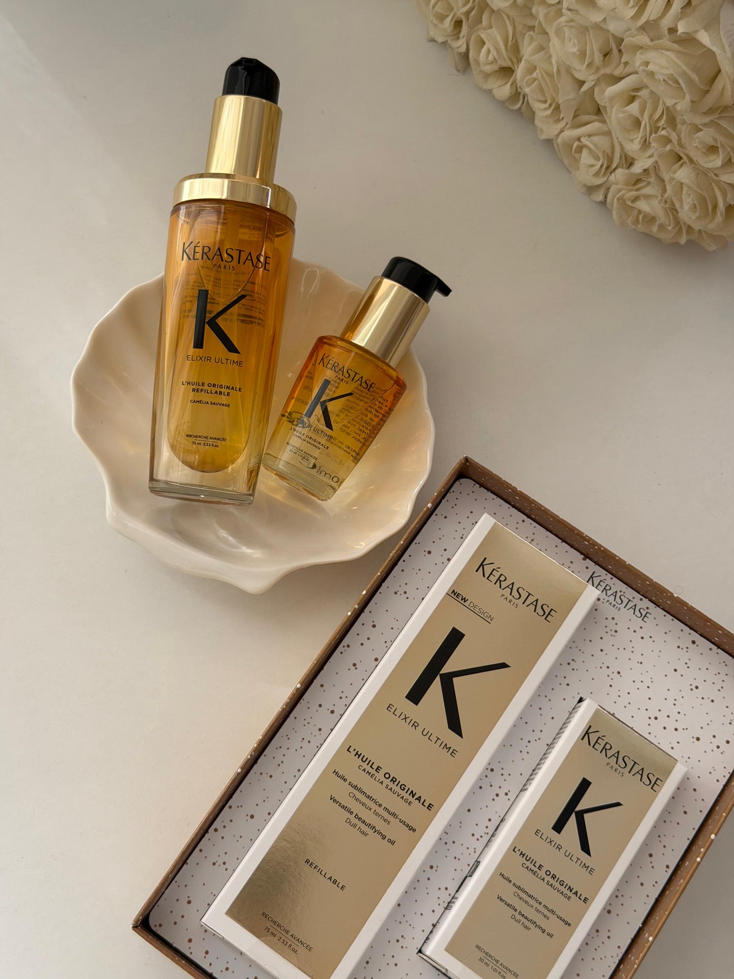 KÉRASTASE 
Elixir Ultime Oil Luxury Homme And Away Duo Set