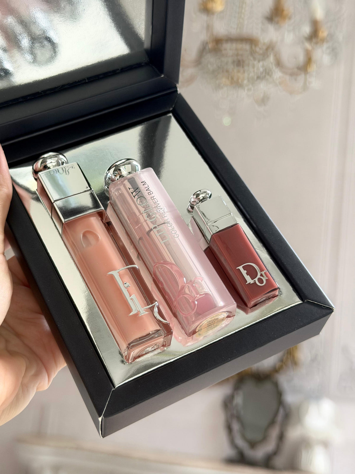 DIOR Addict Trio Lip Gloss Gift Set
Hydrating Lip Balm and Plumping Gloss