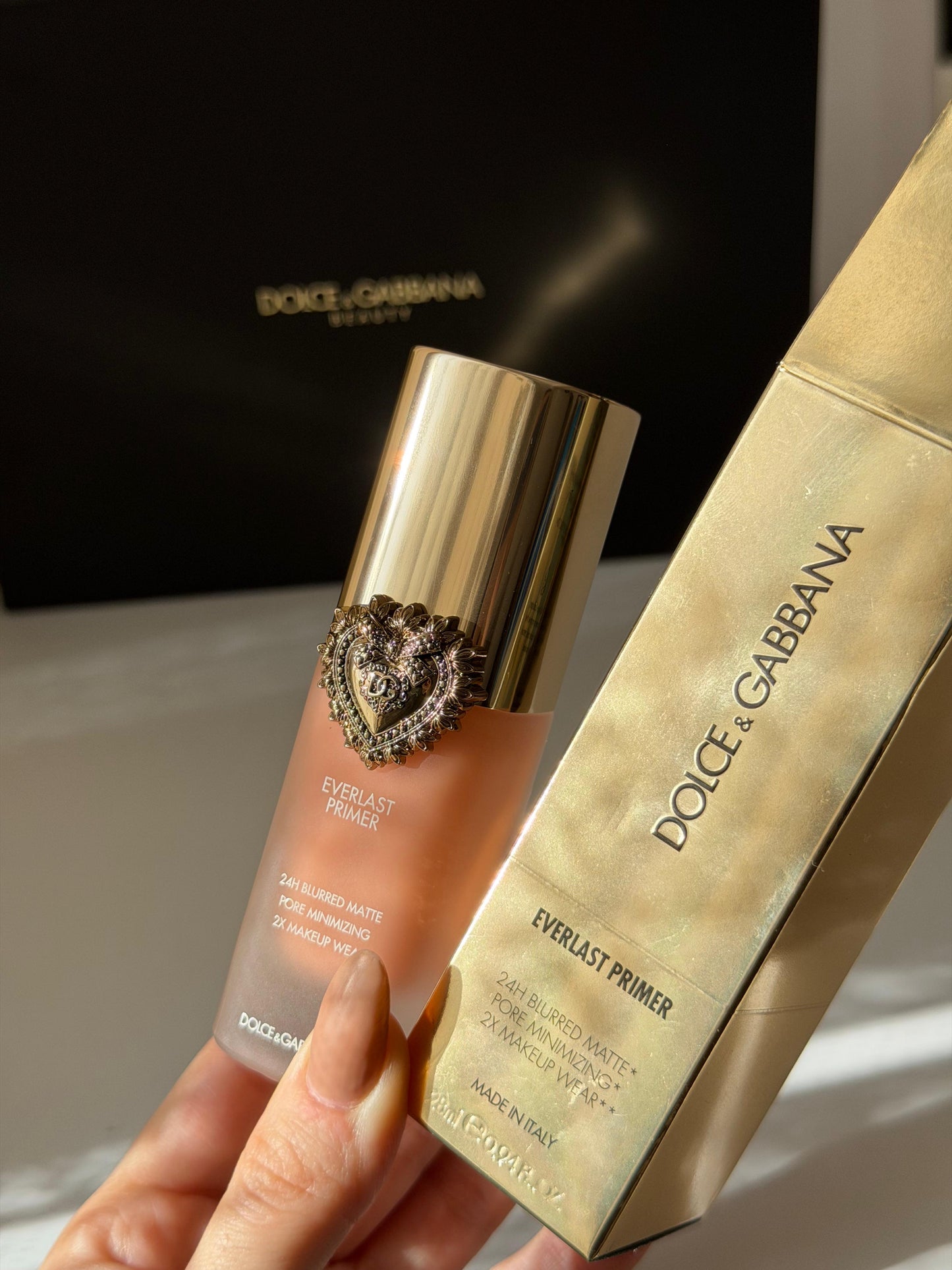 DOLCE&GABBANA Everlast Primer 24H Blurred Matte Pore Minimizing 2X Makeup Wear Translucent - Brightening Apricot Tone