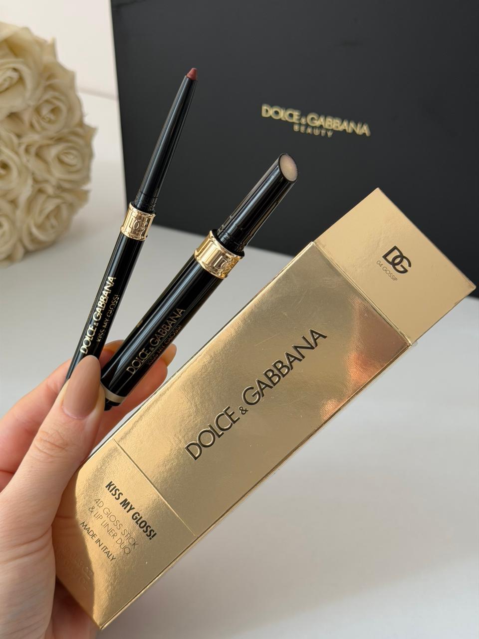 DOLCE&GABBANA Kiss My Gloss!
4D Gloss Stick & Lip Liner Duo (04)