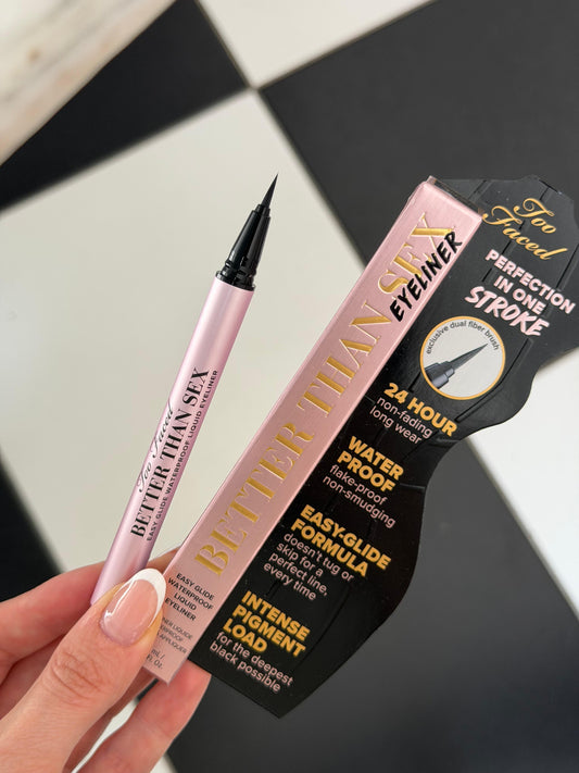 TOO FACED Better Than Sex Easy Glide Waterproof Liquid Eyeliner 24H High Pigment - Deepest Black