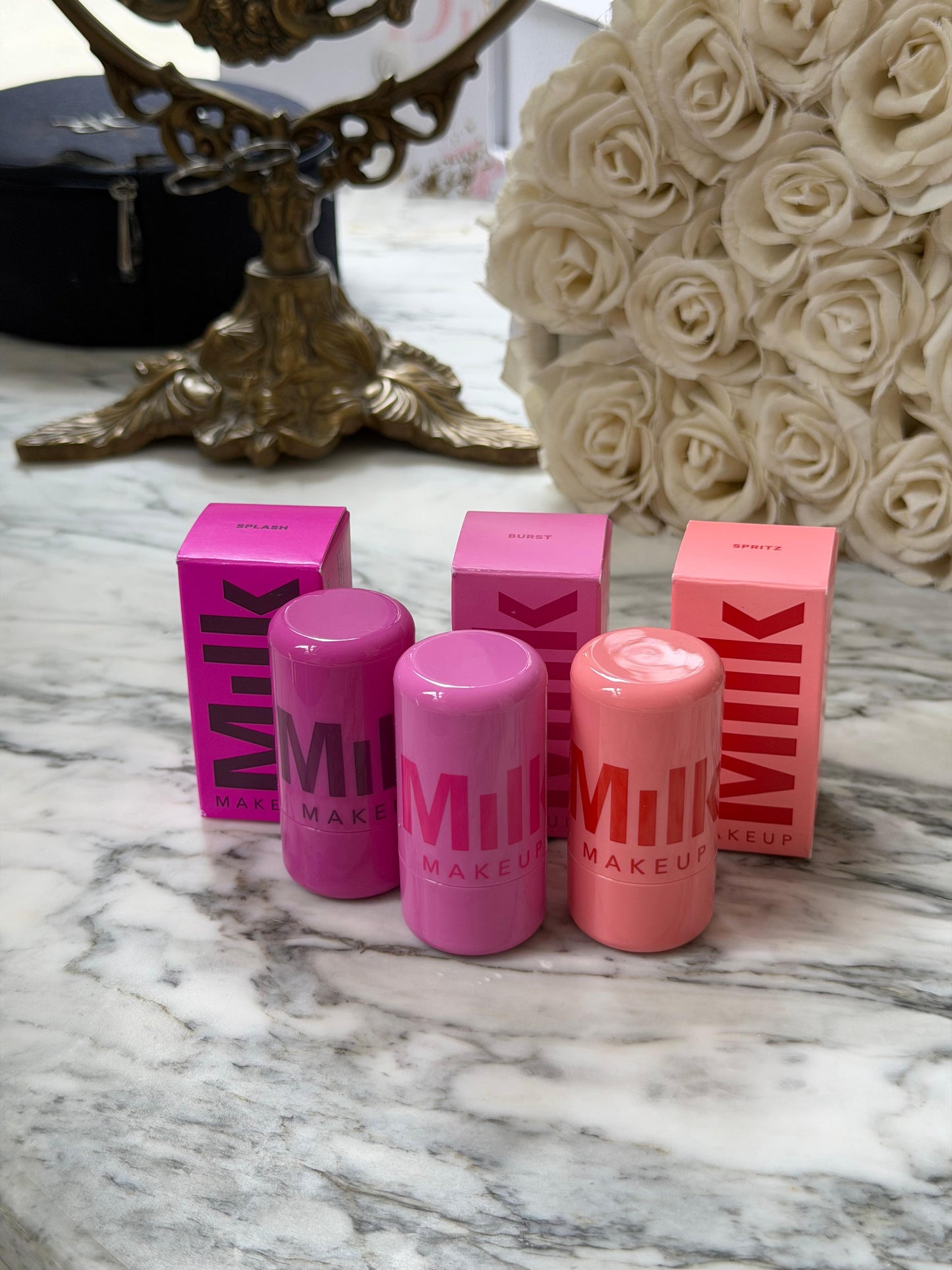 MILK MAKEUP Cooling Water Jelly Tint - Splash
Jelly Blush + Lip Stain + Skincare