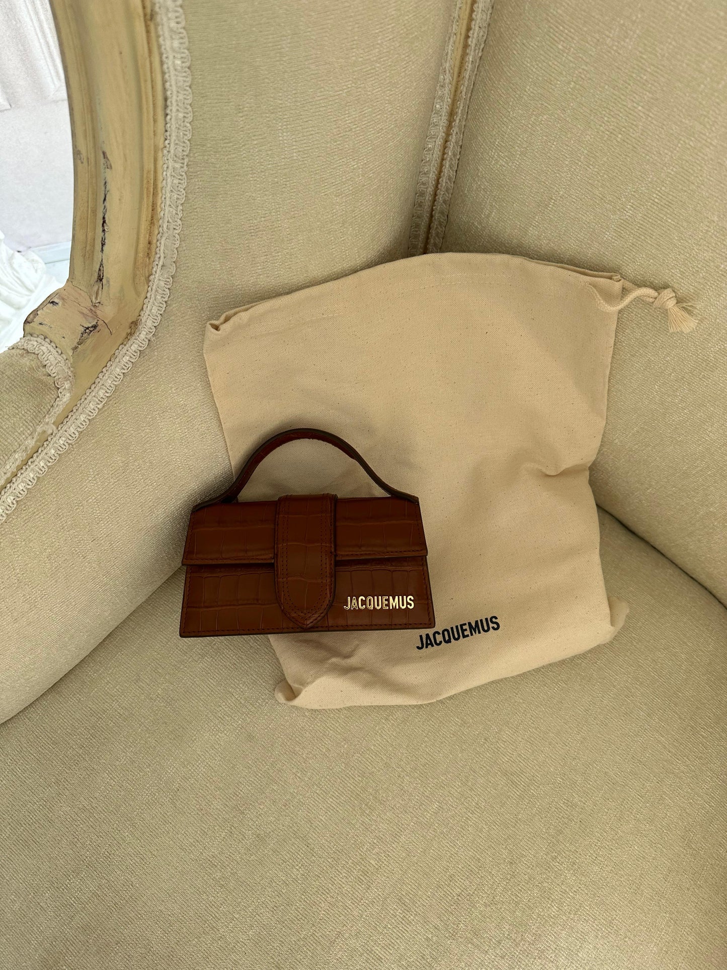 JACQUEMUS Bags
Le Bambino Light Brown Croco