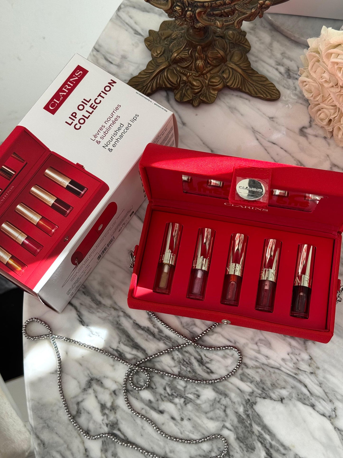 CLARINS Lip Comfort Bag Oil Set