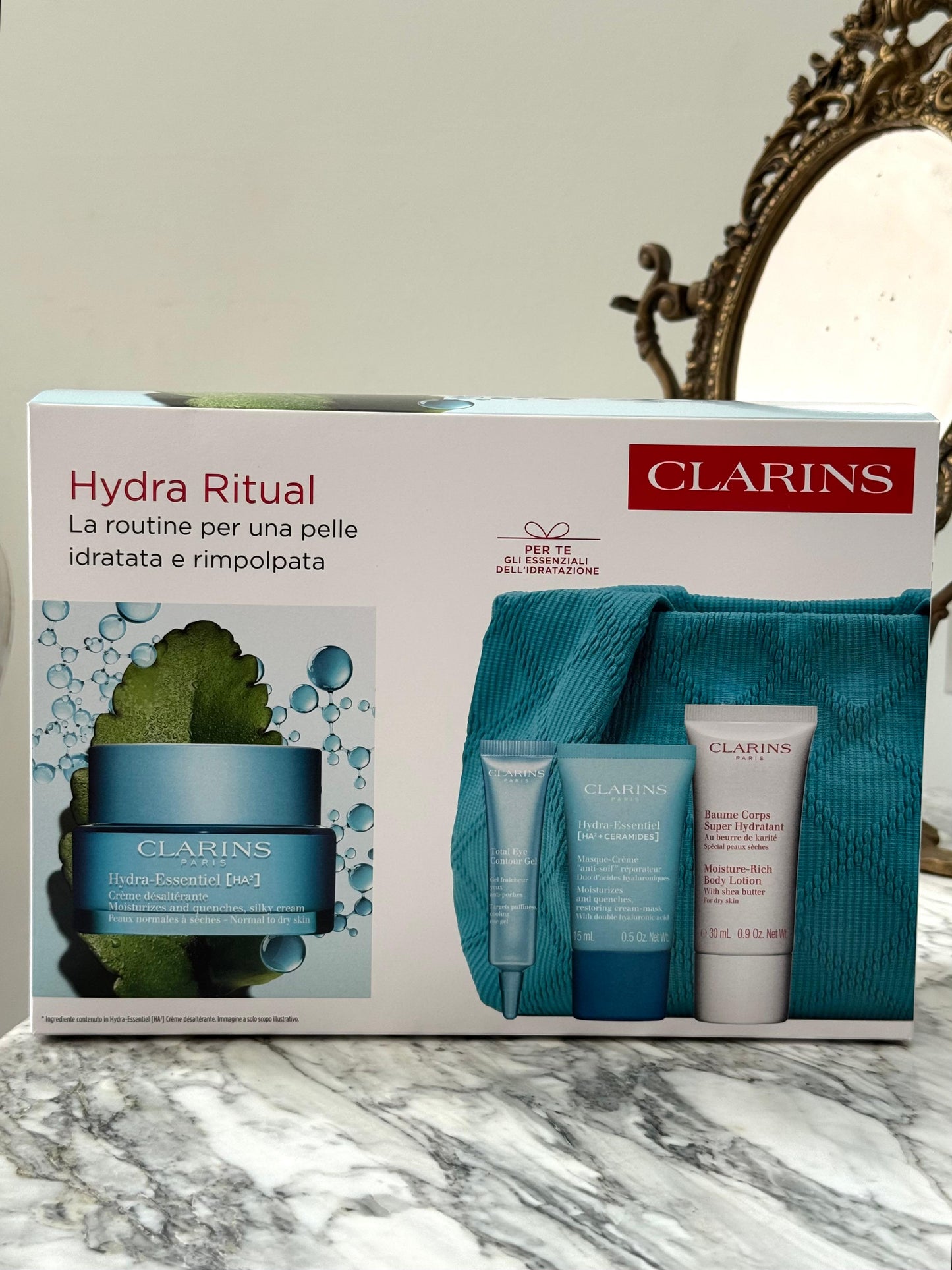 CLARINS Blue Bag Hydra Ritual Gift Set
