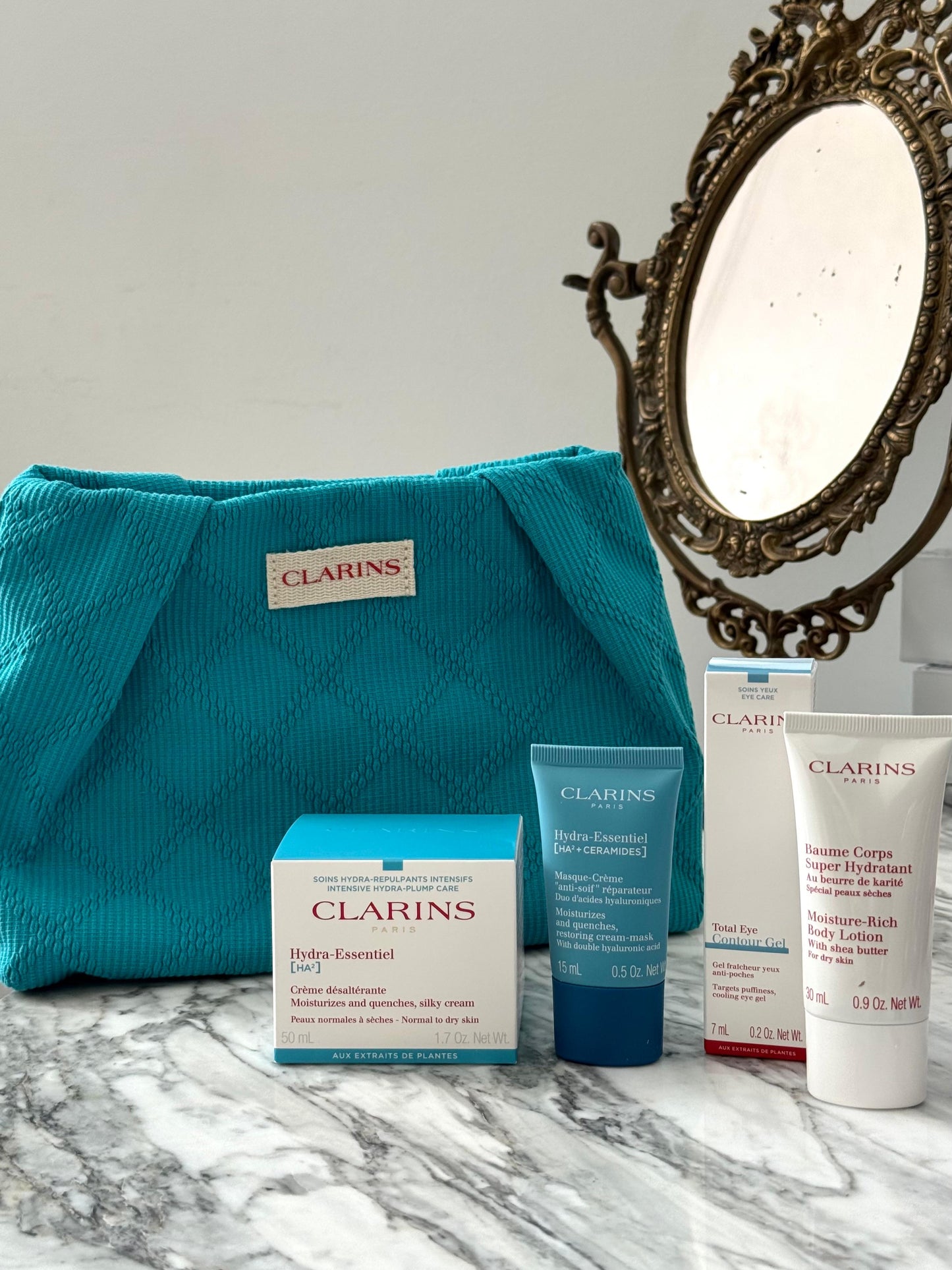 CLARINS Blue Bag Hydra Ritual Gift Set