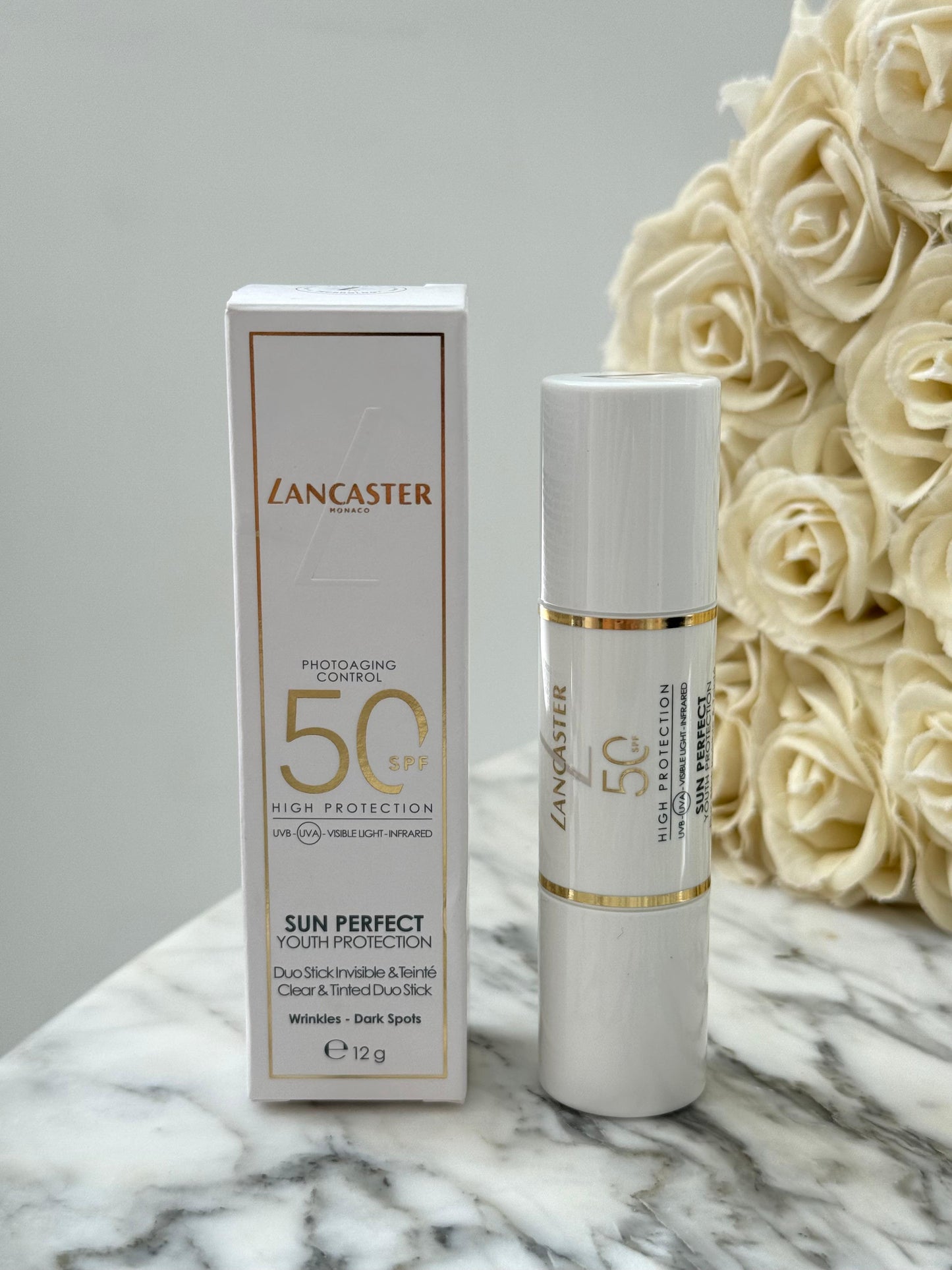 LANCASTER Sun Perfect Youth Protection Duo Stick Invisible SPF50
