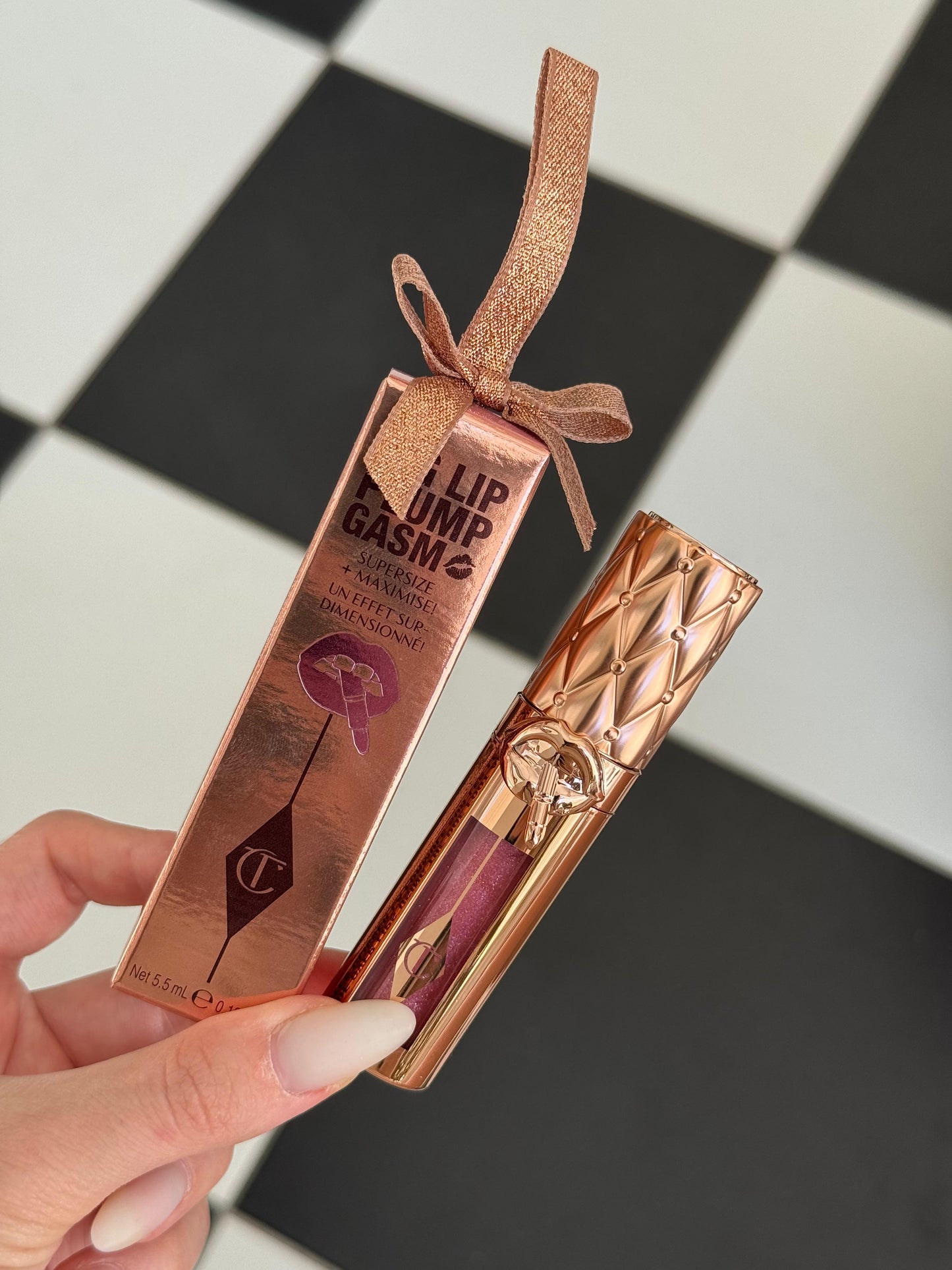 CHARLOTTE TILBURY Big Lip Plump Gasm Gloss Supersize + Maximise! - Strawberry Chocolate