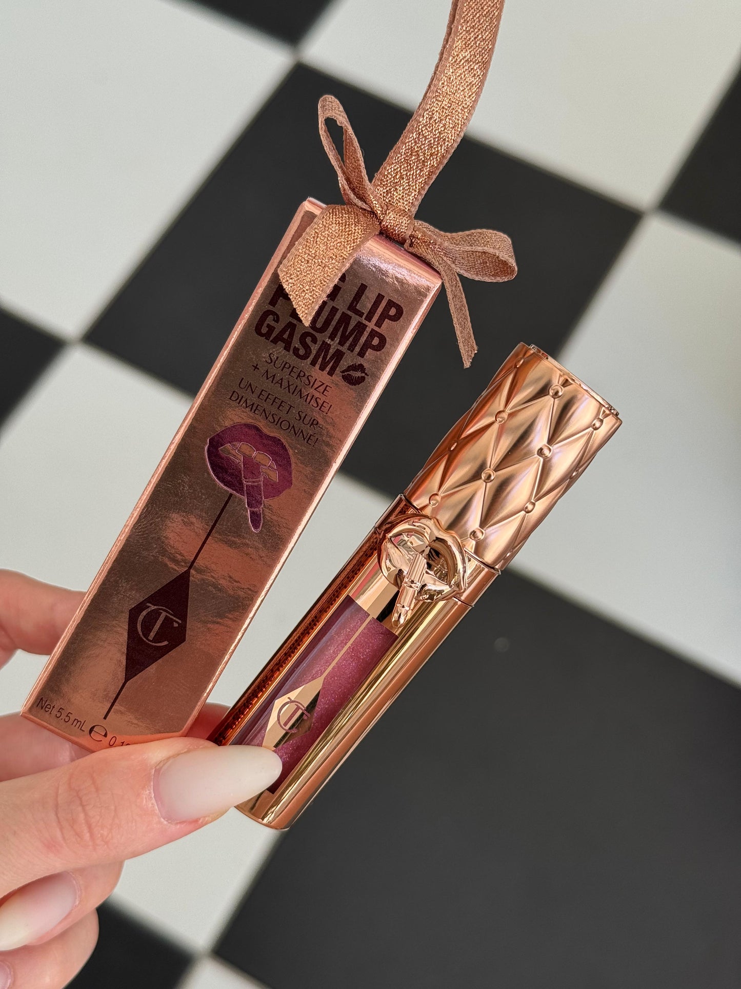 CHARLOTTE TILBURY Big Lip Plump Gasm Gloss Supersize + Maximise! - Strawberry Chocolate