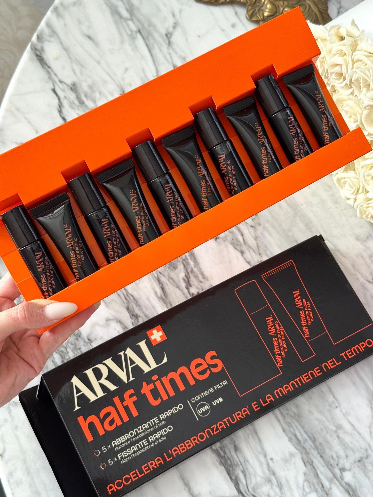 ARVAL Half Times SPF6 Quick Tanner & Quick Fixative