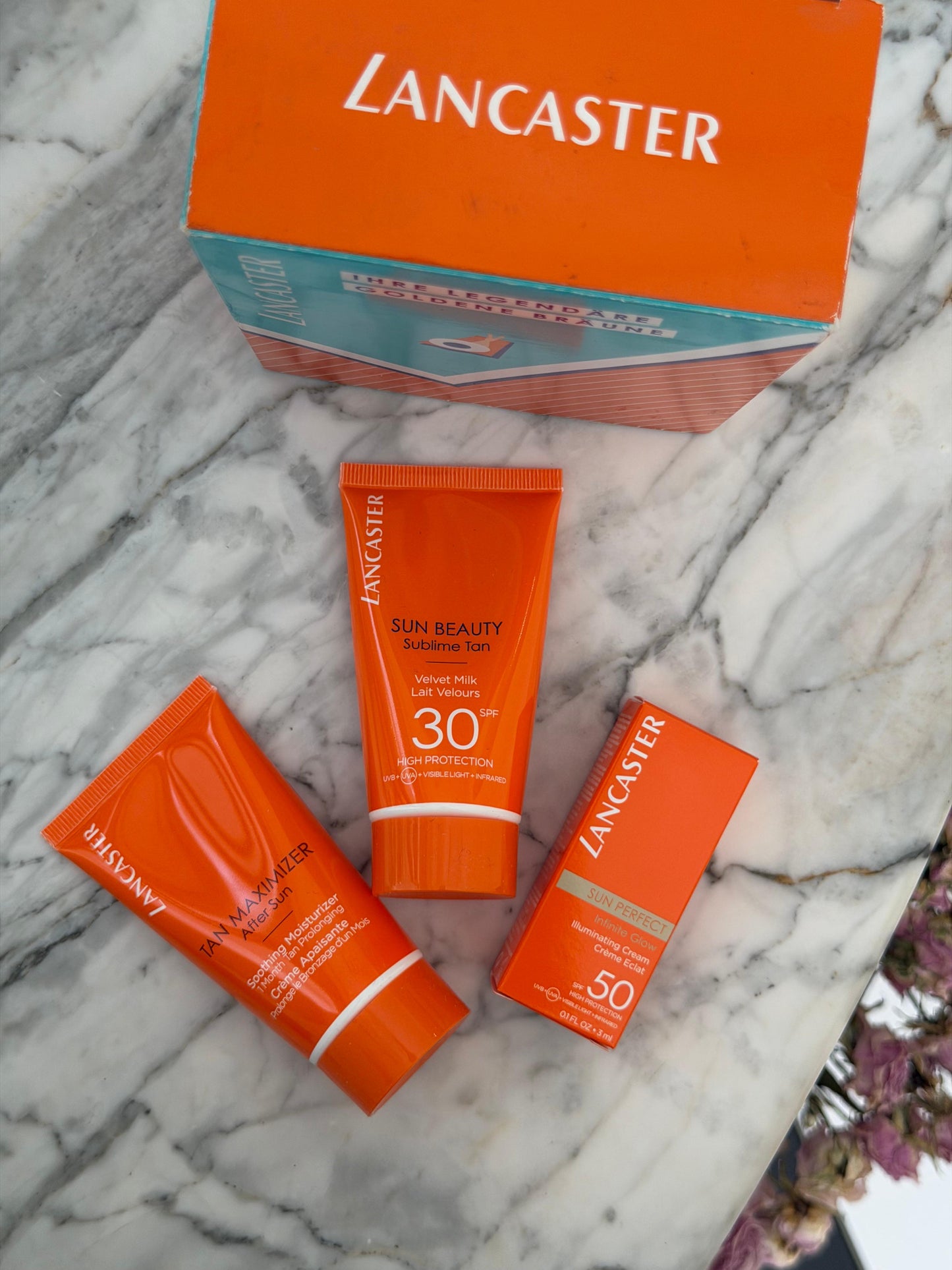 LANCASTER That Summer Feeling Trio Set (Sun Beauty SPF30 50ml + After Sun Lotion 50ml + Sun Perfect SPF50 3ml)