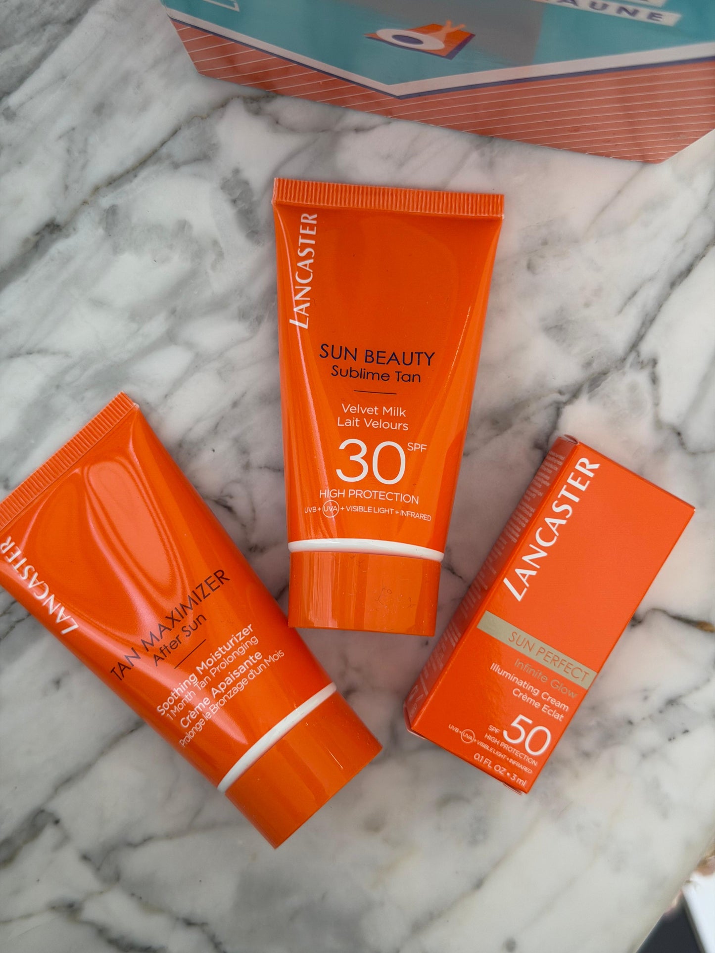 LANCASTER That Summer Feeling Trio Set (Sun Beauty SPF30 50ml + After Sun Lotion 50ml + Sun Perfect SPF50 3ml)