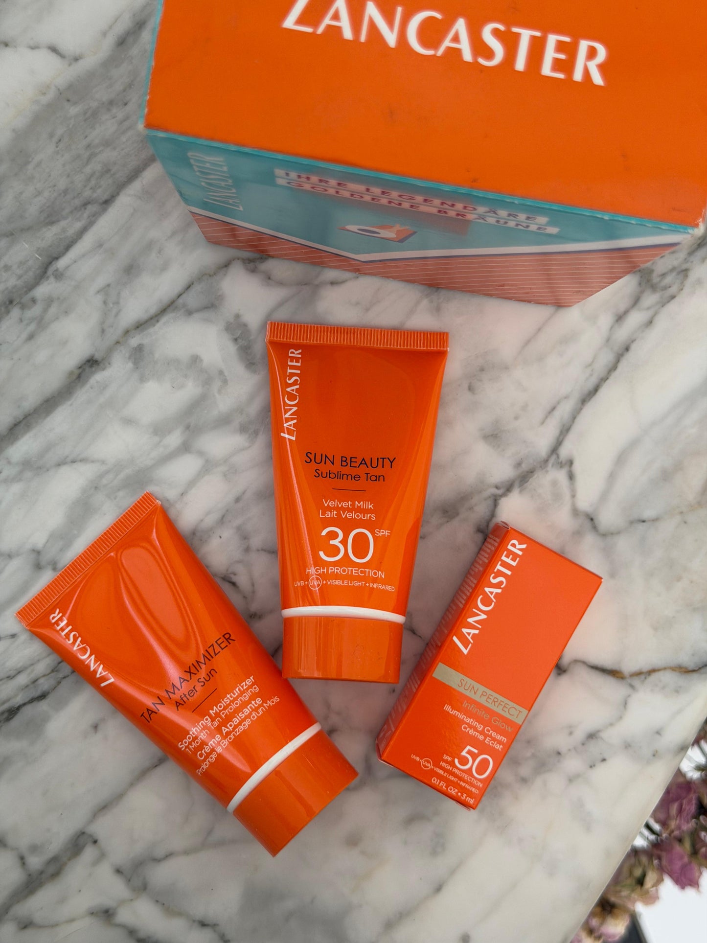 LANCASTER That Summer Feeling Trio Set (Sun Beauty SPF30 50ml + After Sun Lotion 50ml + Sun Perfect SPF50 3ml)